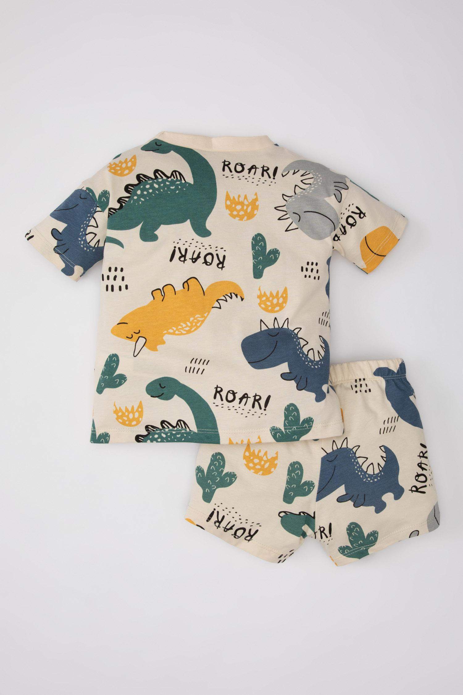 Ensemle de T-Shirt et Short imprimé Dinosaures pour Bébé Garçon