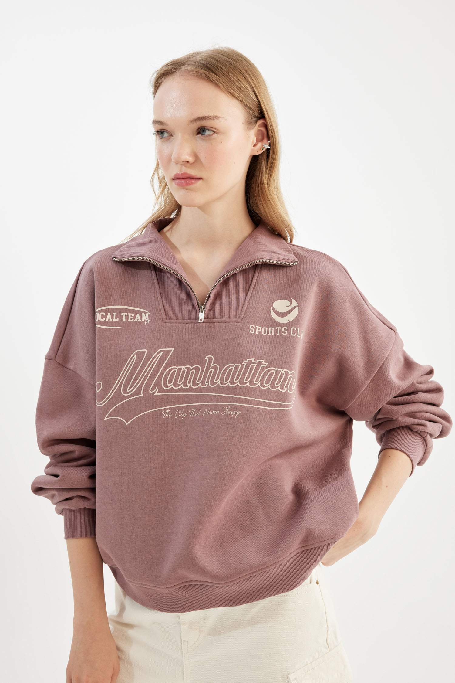 Coool үлкен пішім үлкен жартылай найзағай Свитер