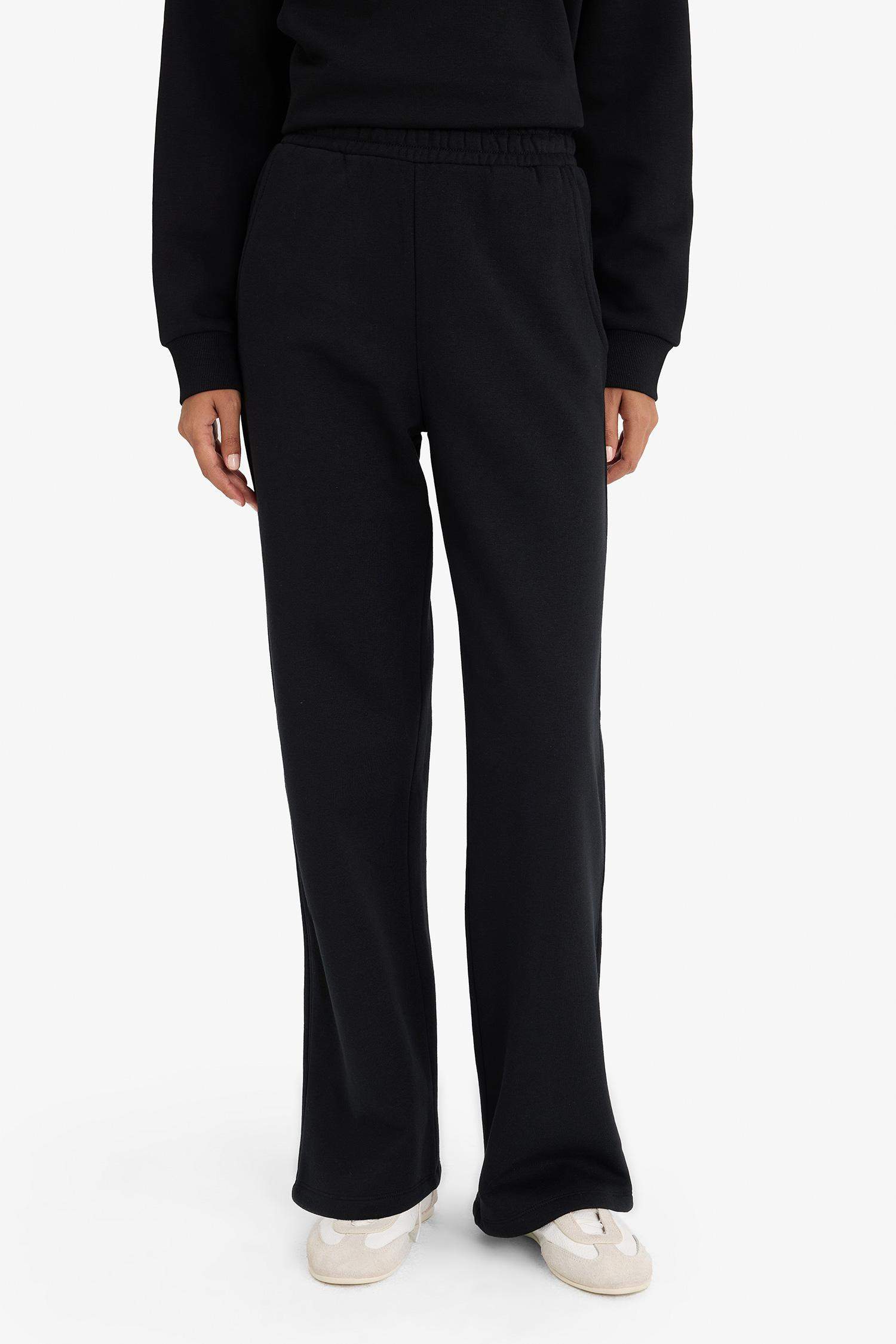 Straight Fit Basic Pocketed Thick Fabric Sweatpants