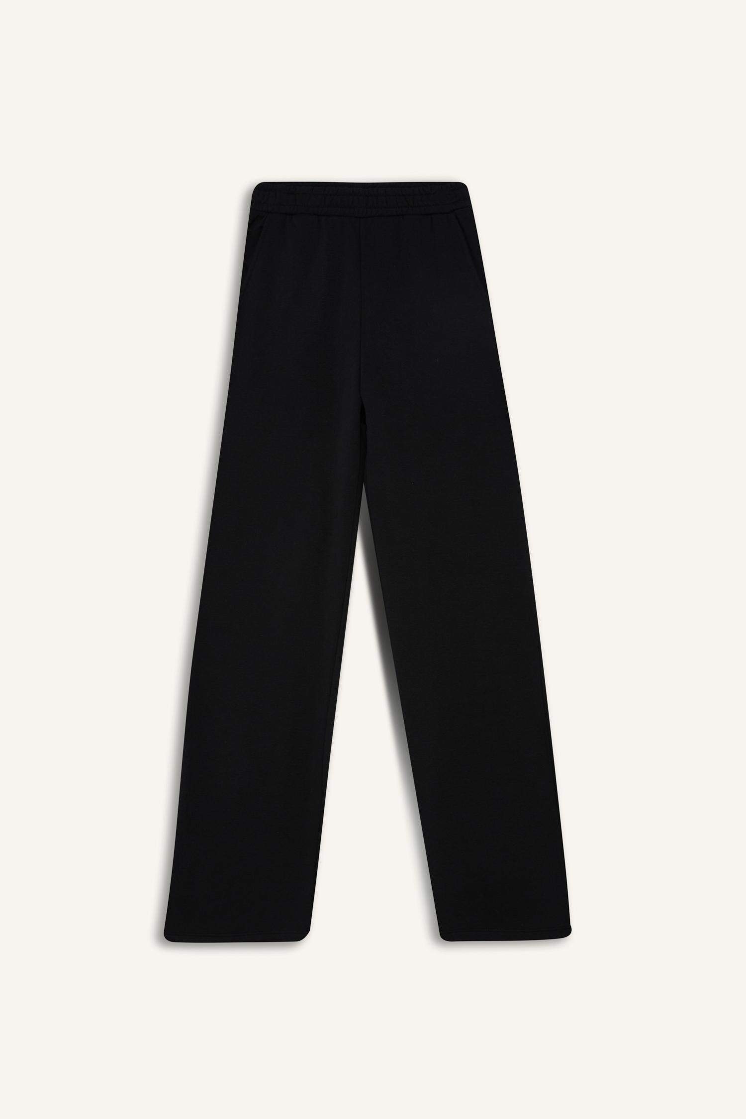 Straight Fit Basic Pocketed Thick Fabric Sweatpants