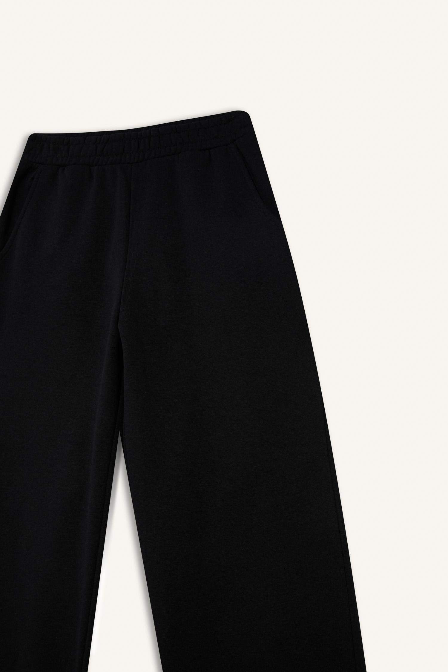 Straight Fit Basic Pocketed Thick Fabric Sweatpants