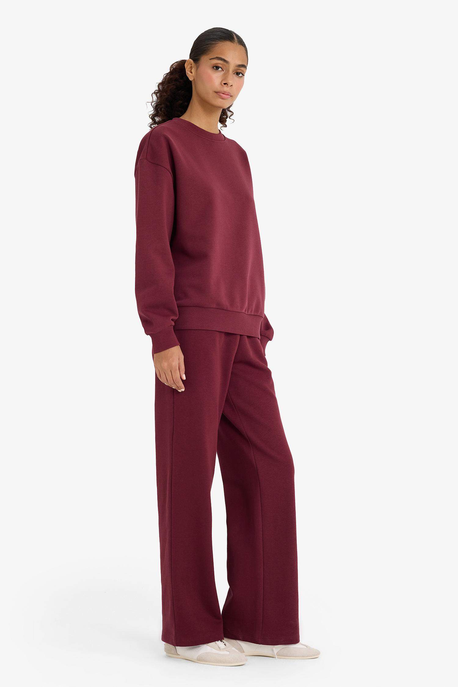 Толстые спортивные брюки Straight Fit Basic с карманами и из материала для свитшотов