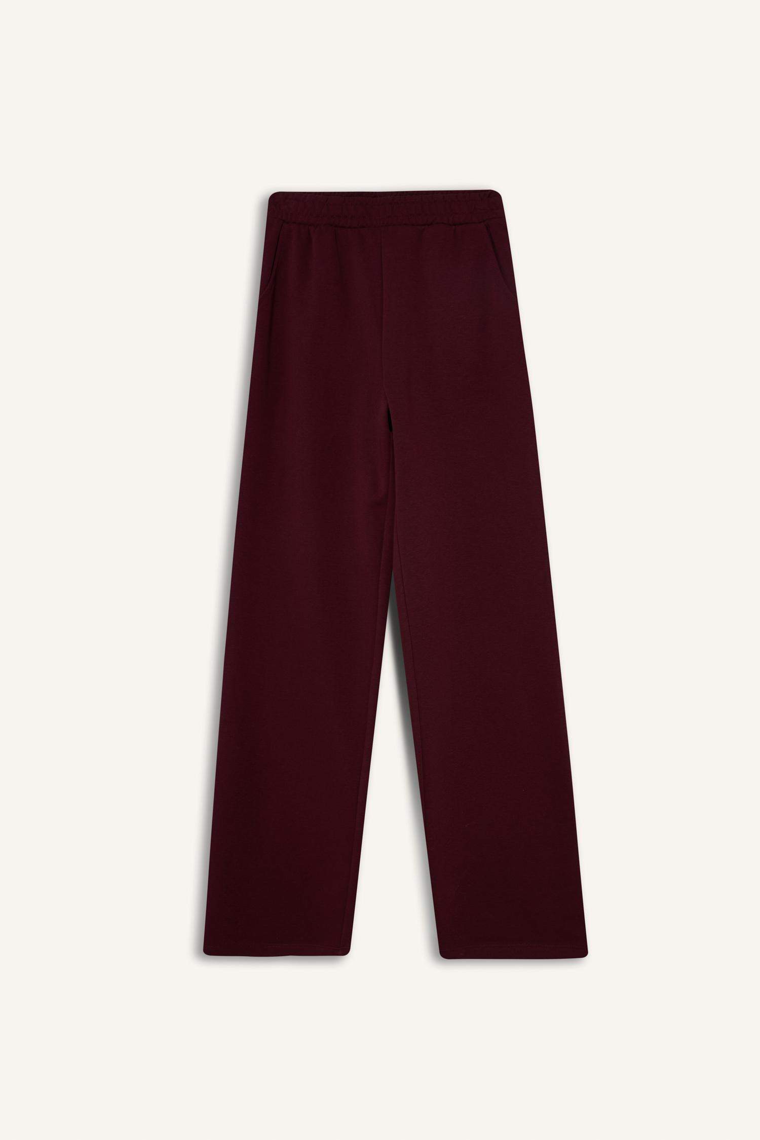 Толстые спортивные брюки Straight Fit Basic с карманами и из материала для свитшотов