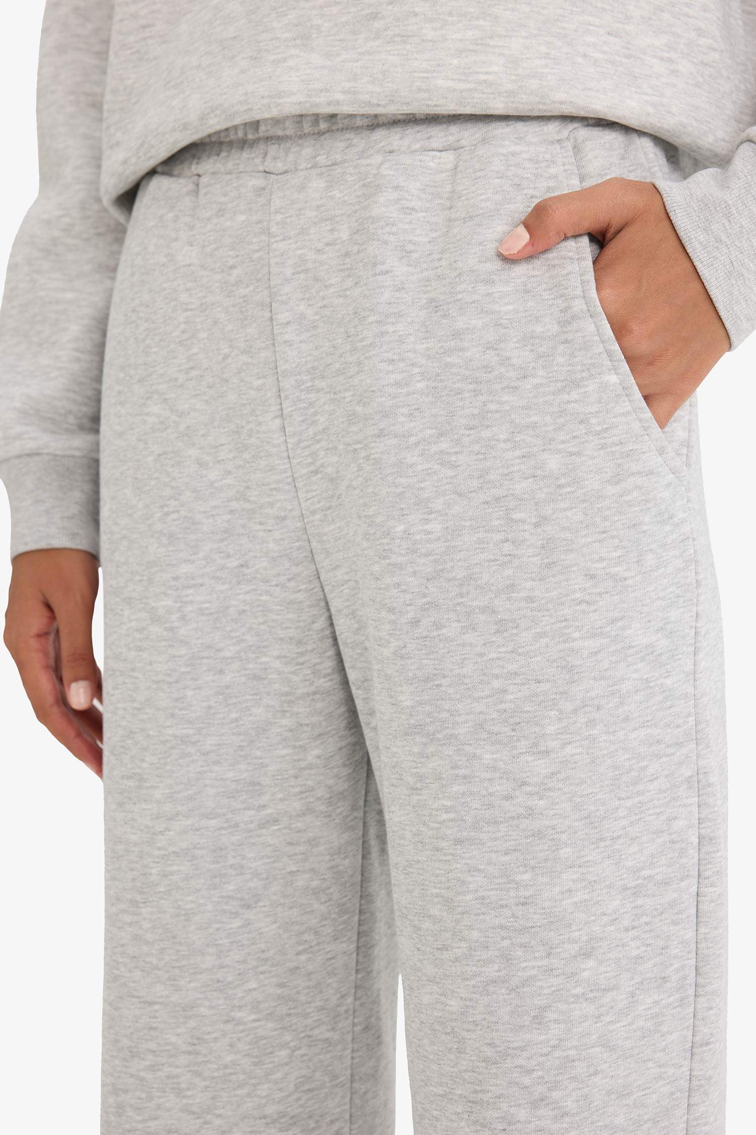 Толстые спортивные брюки Straight Fit Basic с карманами и из материала для свитшотов