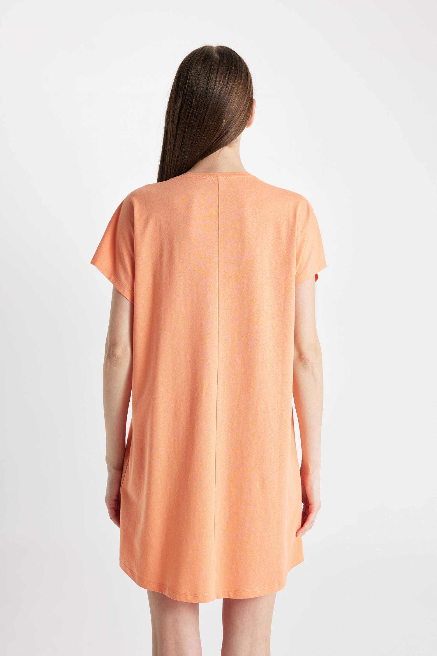 Chemise de Nuit coupe régulière à Col rond