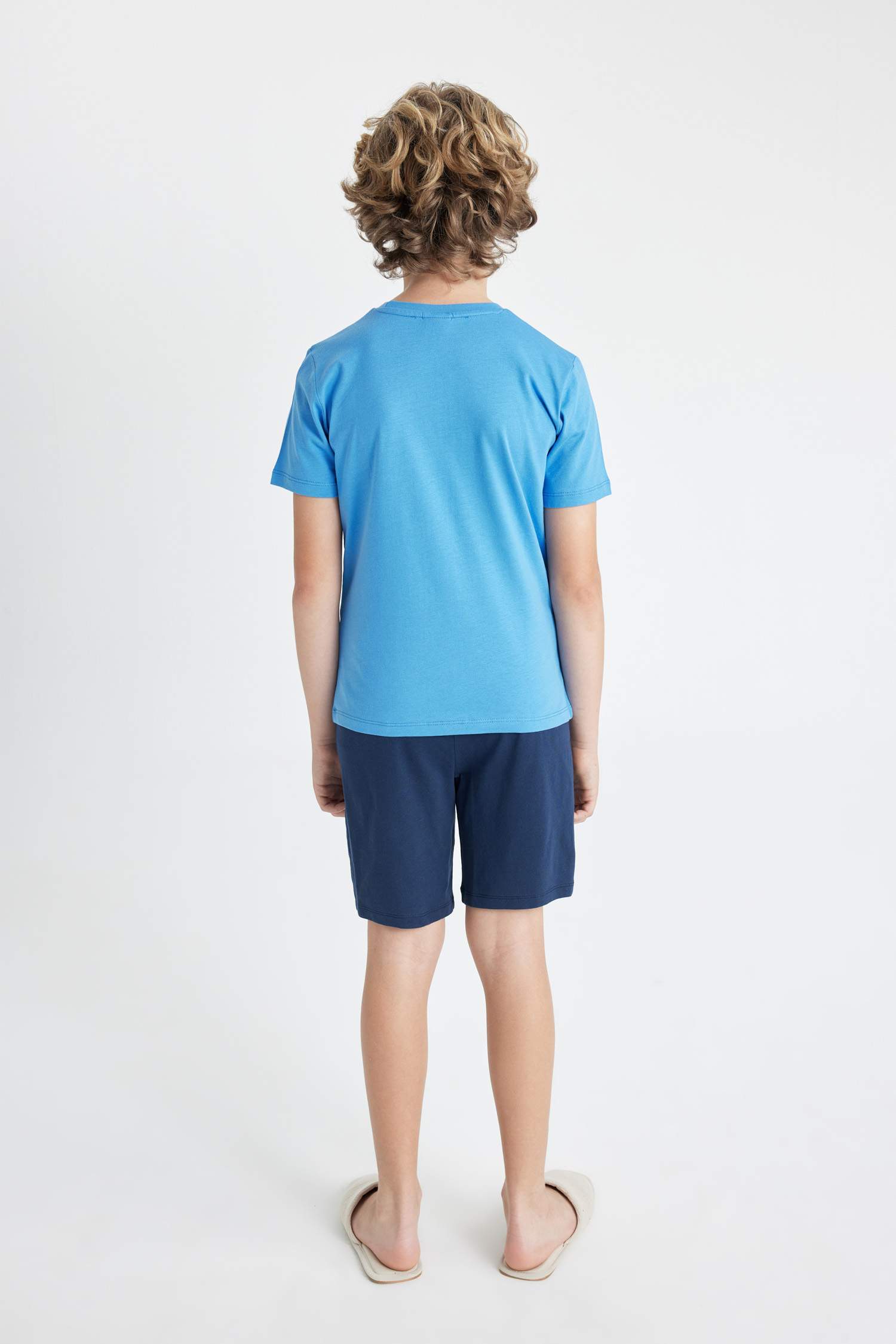 Boy Printed Short Sleeve 2 Piece Pajama Set