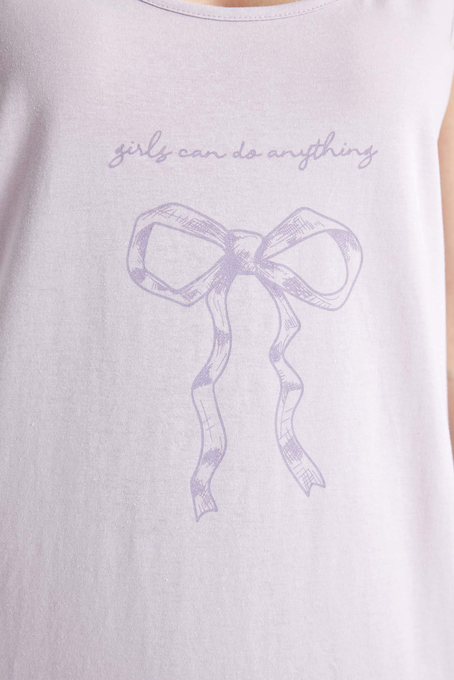 فستان بيجامة قصة عادية برقبة مستديرة من Fall in Love