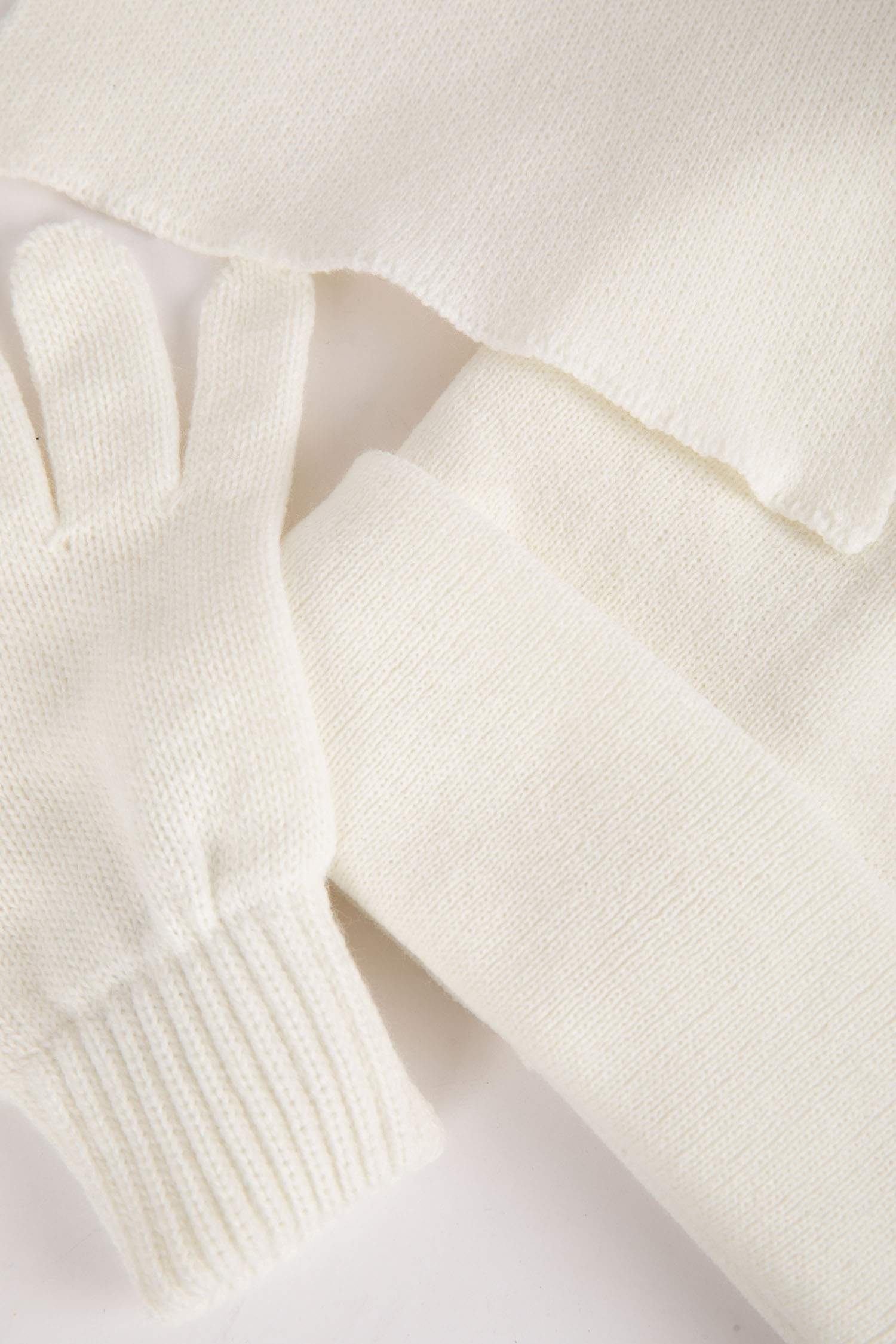 طقم بناتي سكارف قبعة وقفازات - 3 قطع