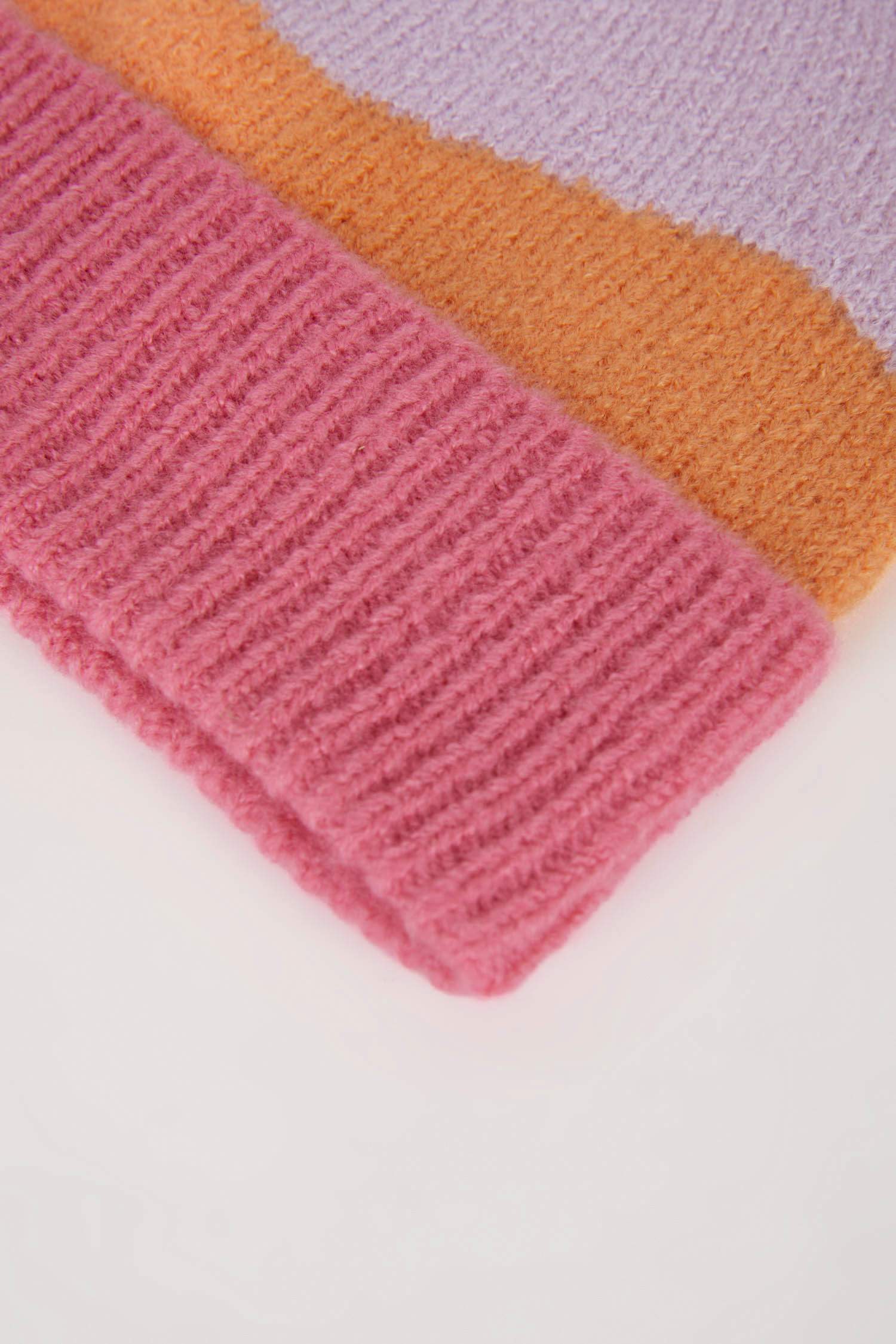 Kız Çocuk 2'li Takım Triko Desenli Atkı Bere