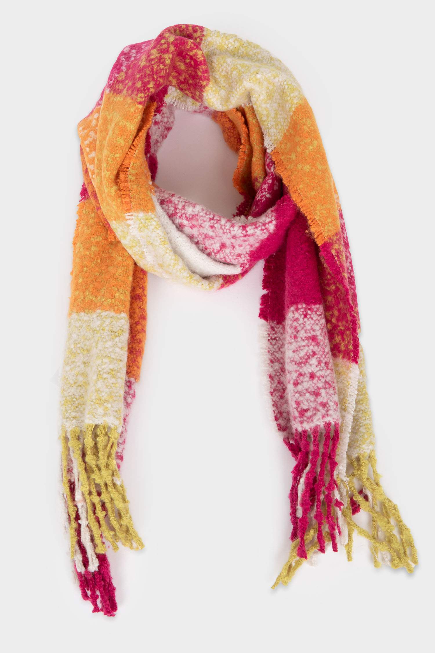 Шарф в клетку мягкий для женщин