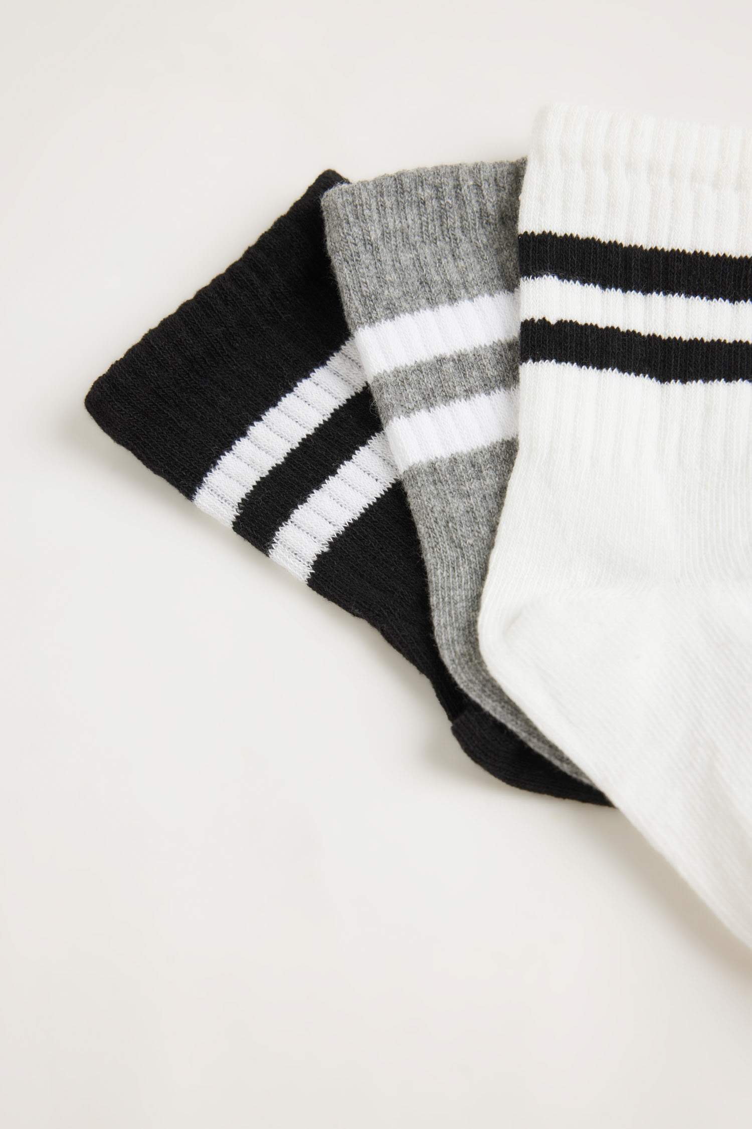 Erkek Çocuk 3'lü Pamuklu Çember Desenli Uzun Çorap