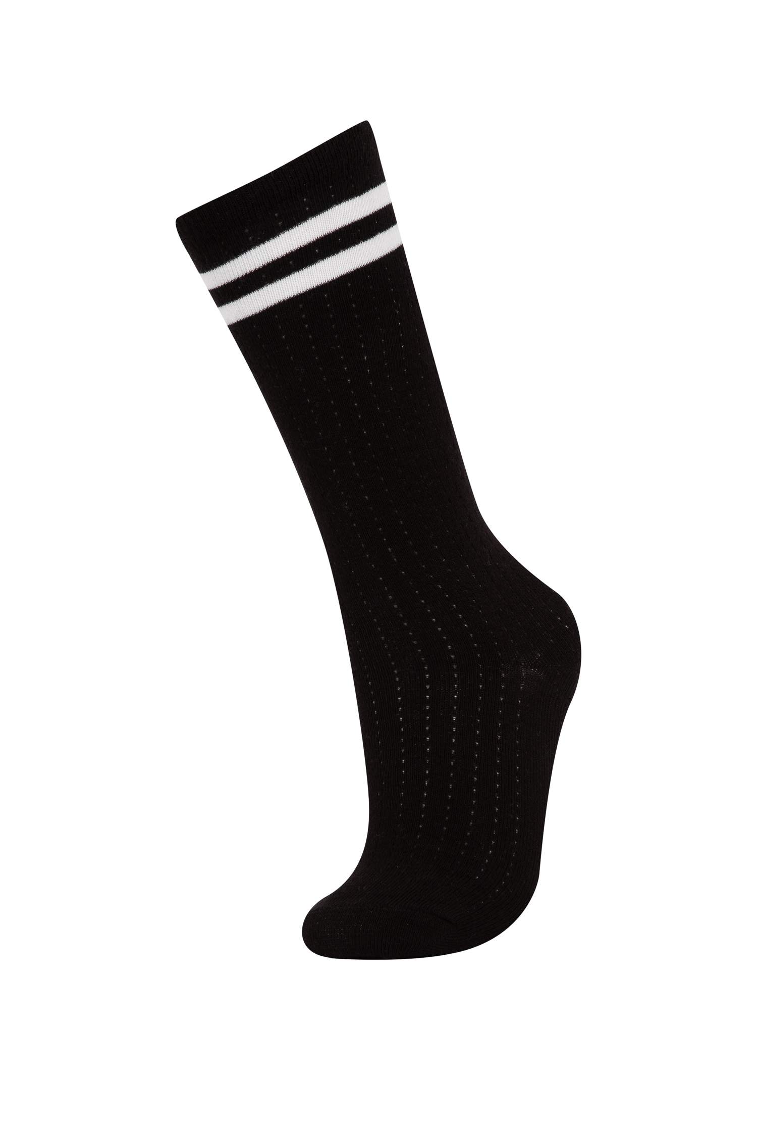 جوارب بنات طويلة قطن - قطعتين