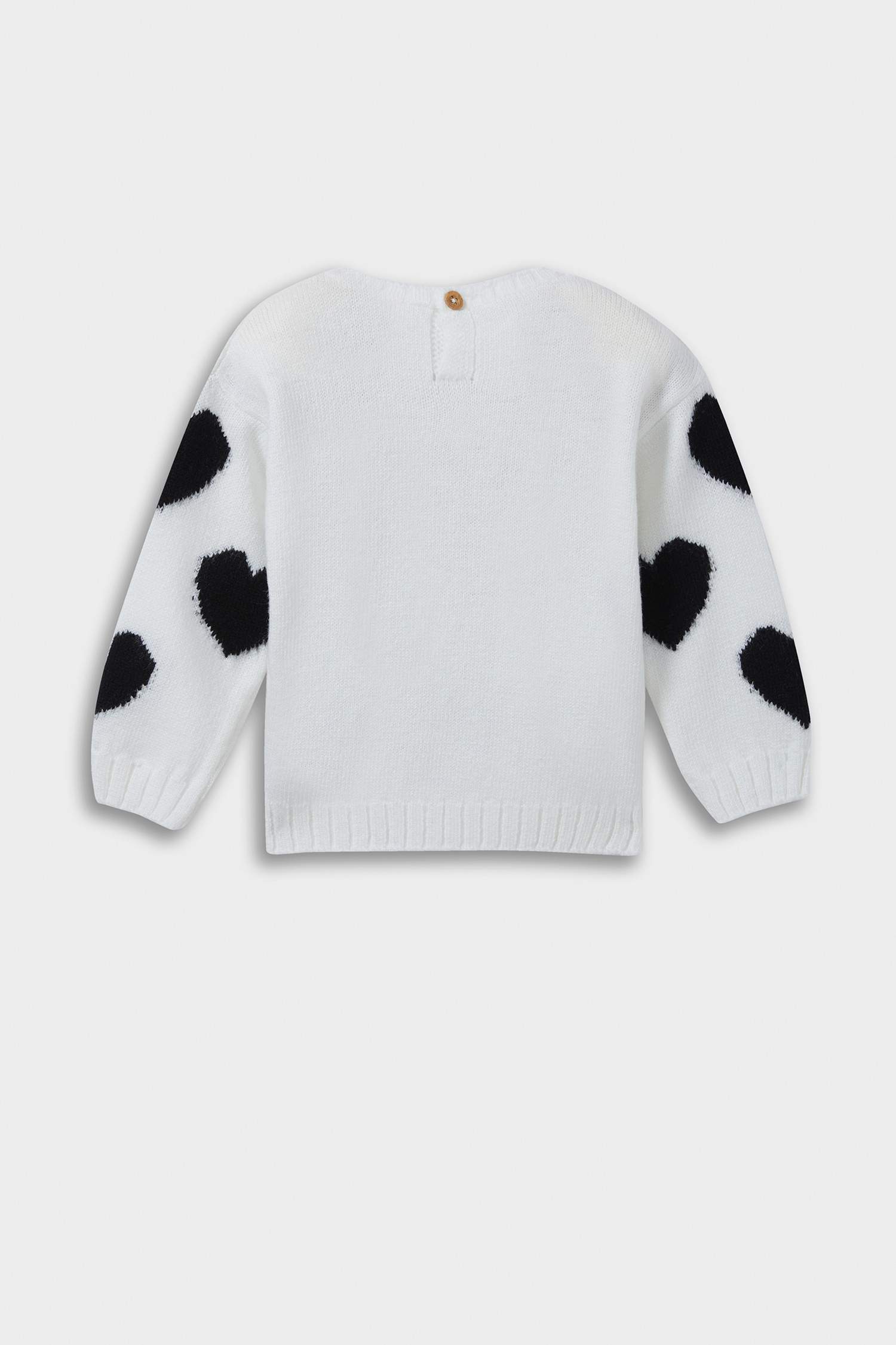 بلوفر Romantic قصة عادية بياقة مستديرة