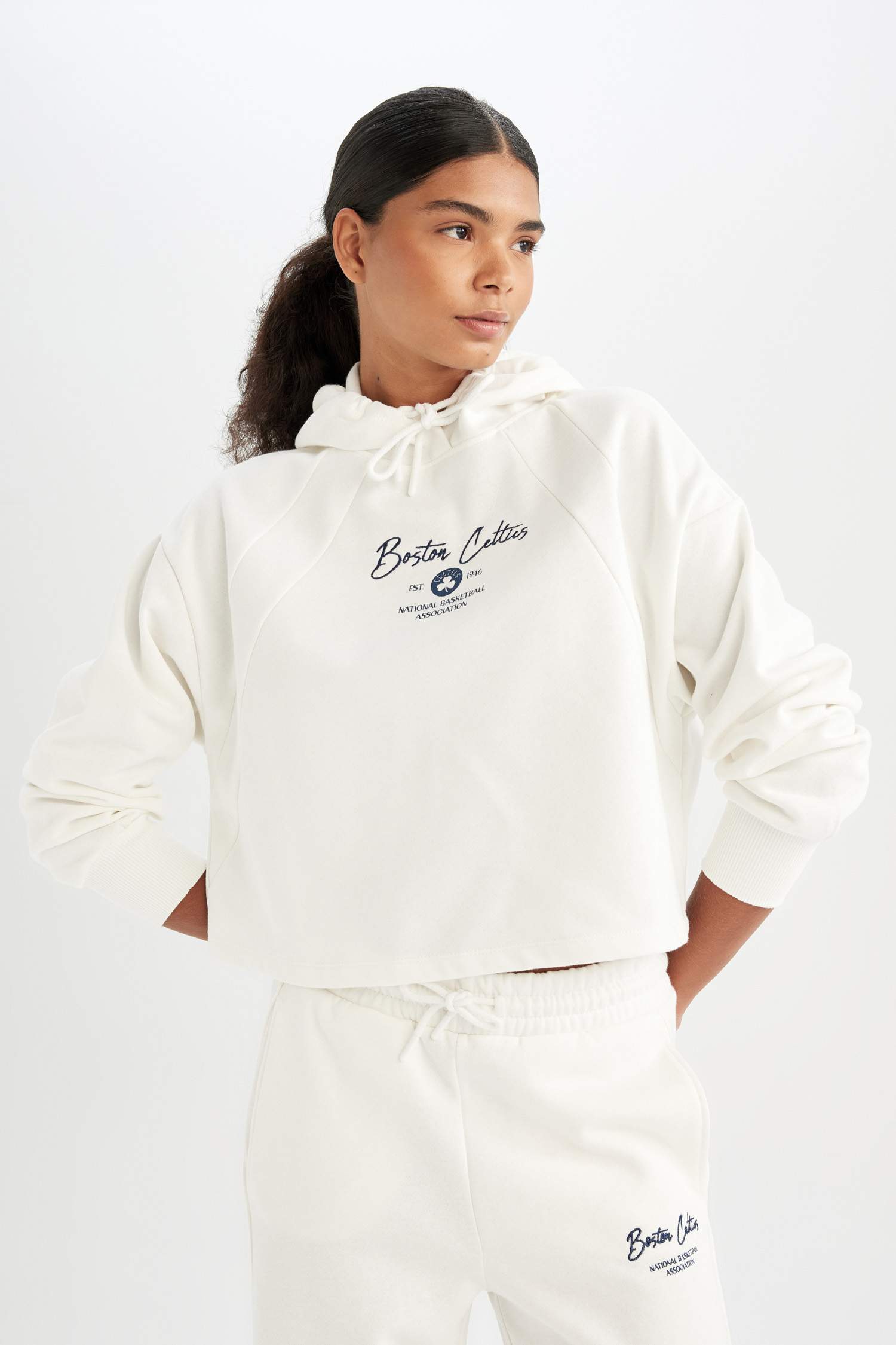 NBA Boston Celtics Kapüşonlu Kalın Sweatshirt