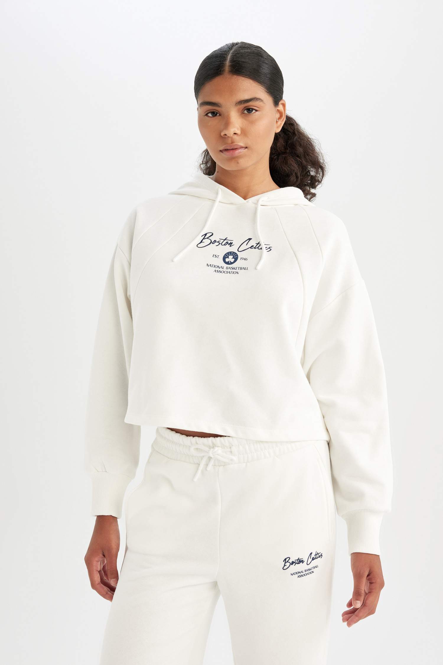 NBA Boston Celtics Kapüşonlu Kalın Sweatshirt