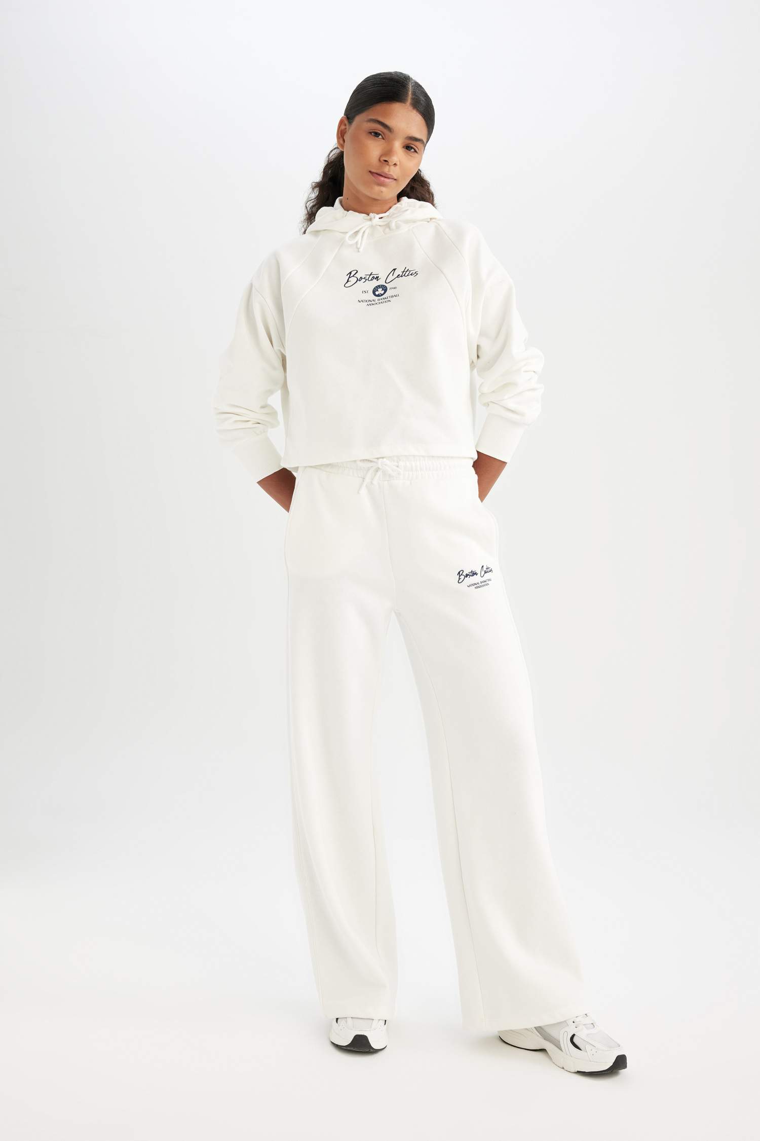 NBA Boston Celtics кең аяқ 3 көтерілген жіп кең етек Шалбар