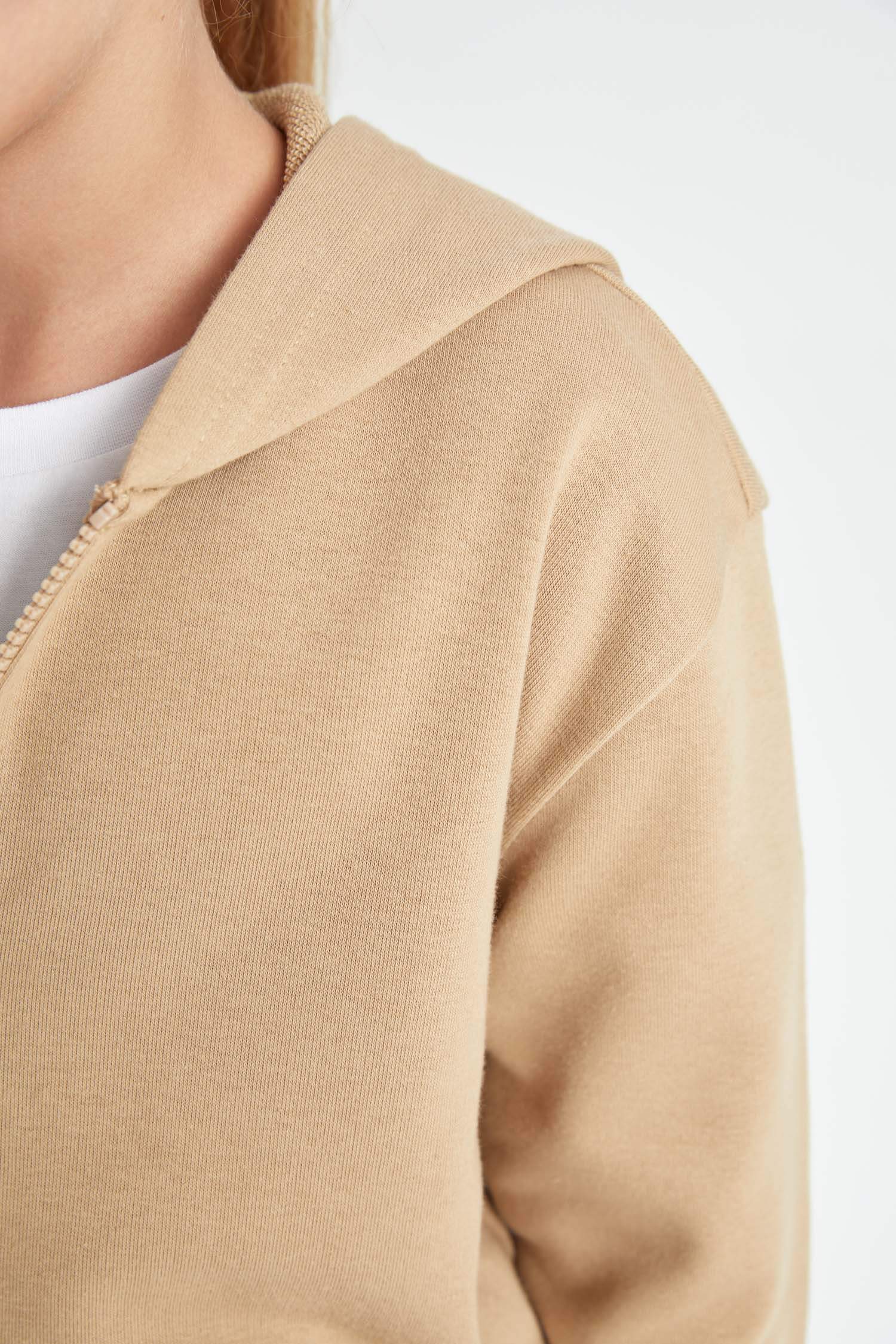 Кардиган с капюшоном на молнии для девочек, Школьная коллекция