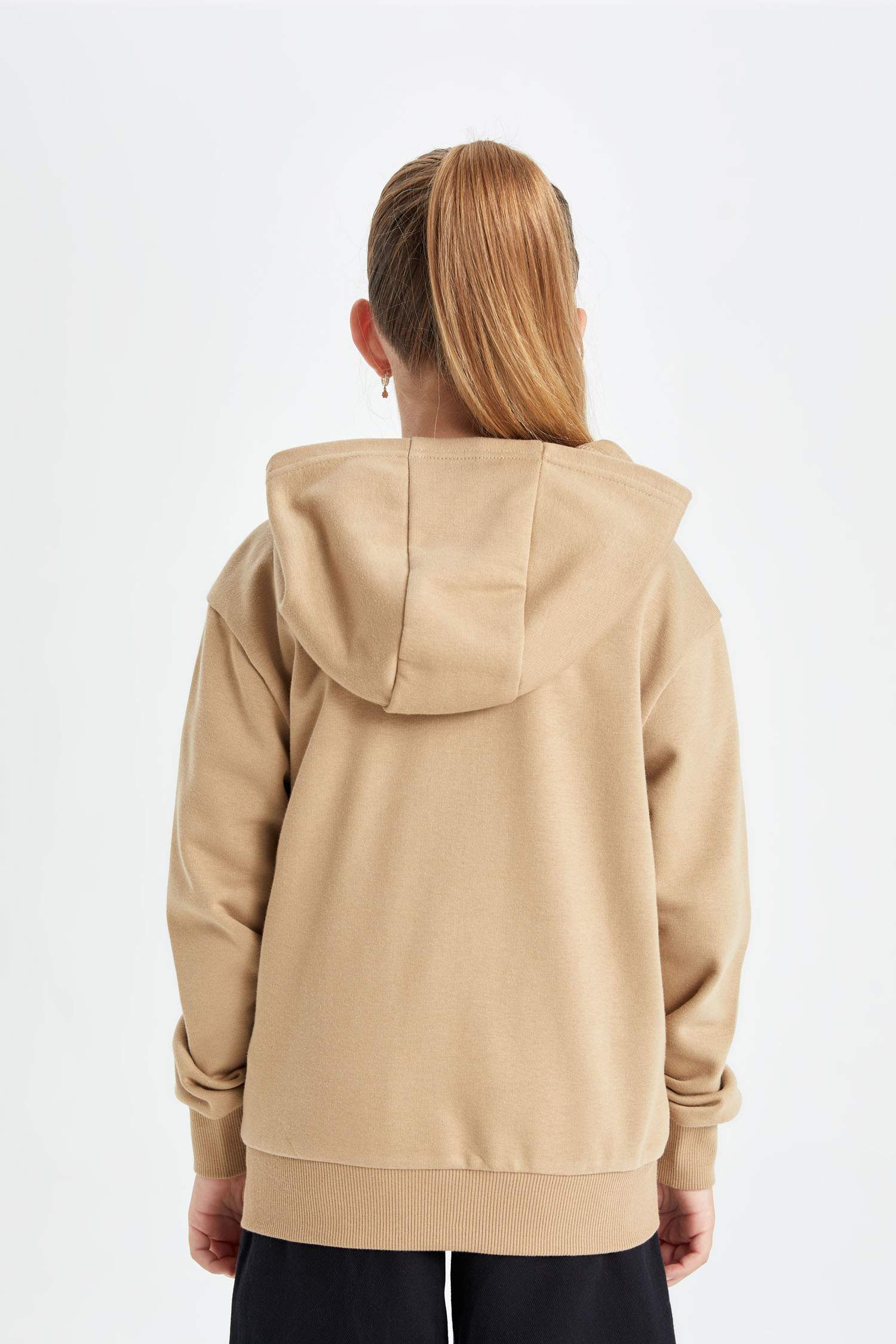 Кардиган с капюшоном на молнии для девочек, Школьная коллекция