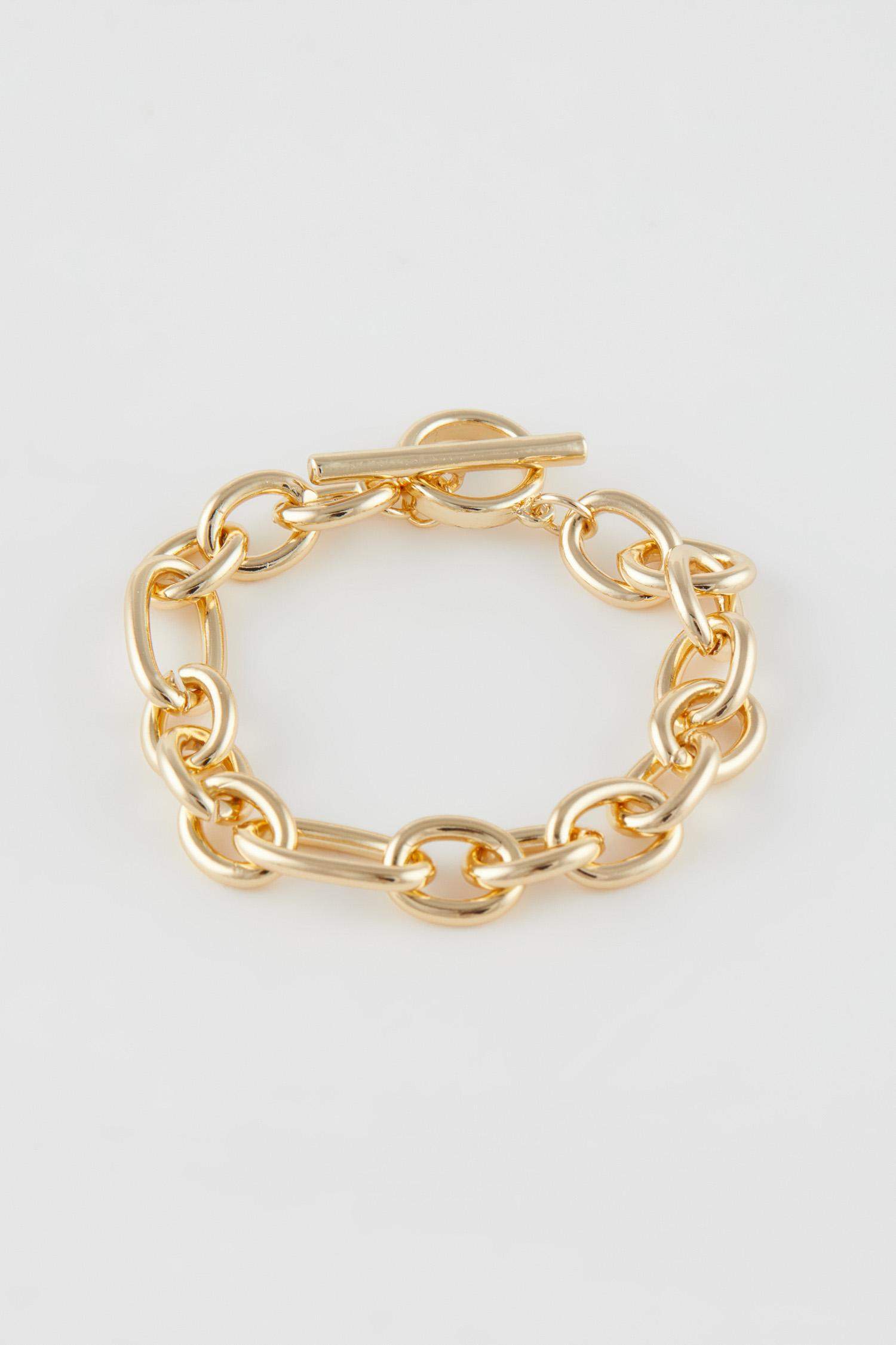 Bracelet doré avec détail chaîne pour femme