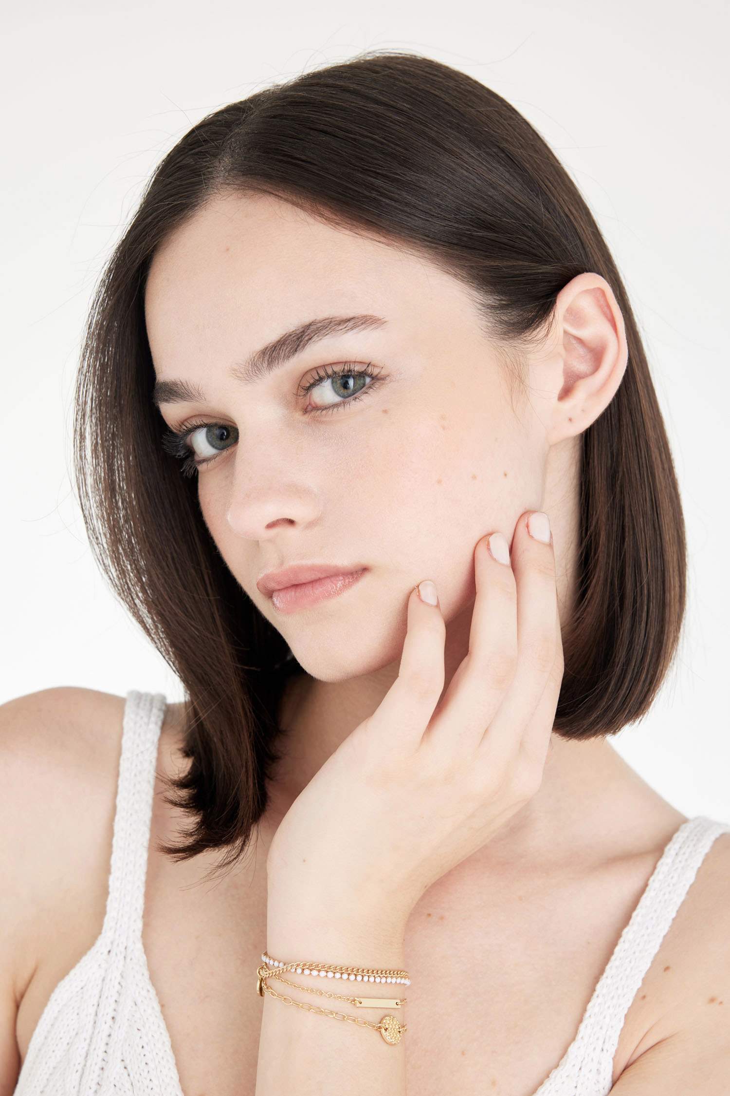 Золотой браслет для женщин, 4 шт