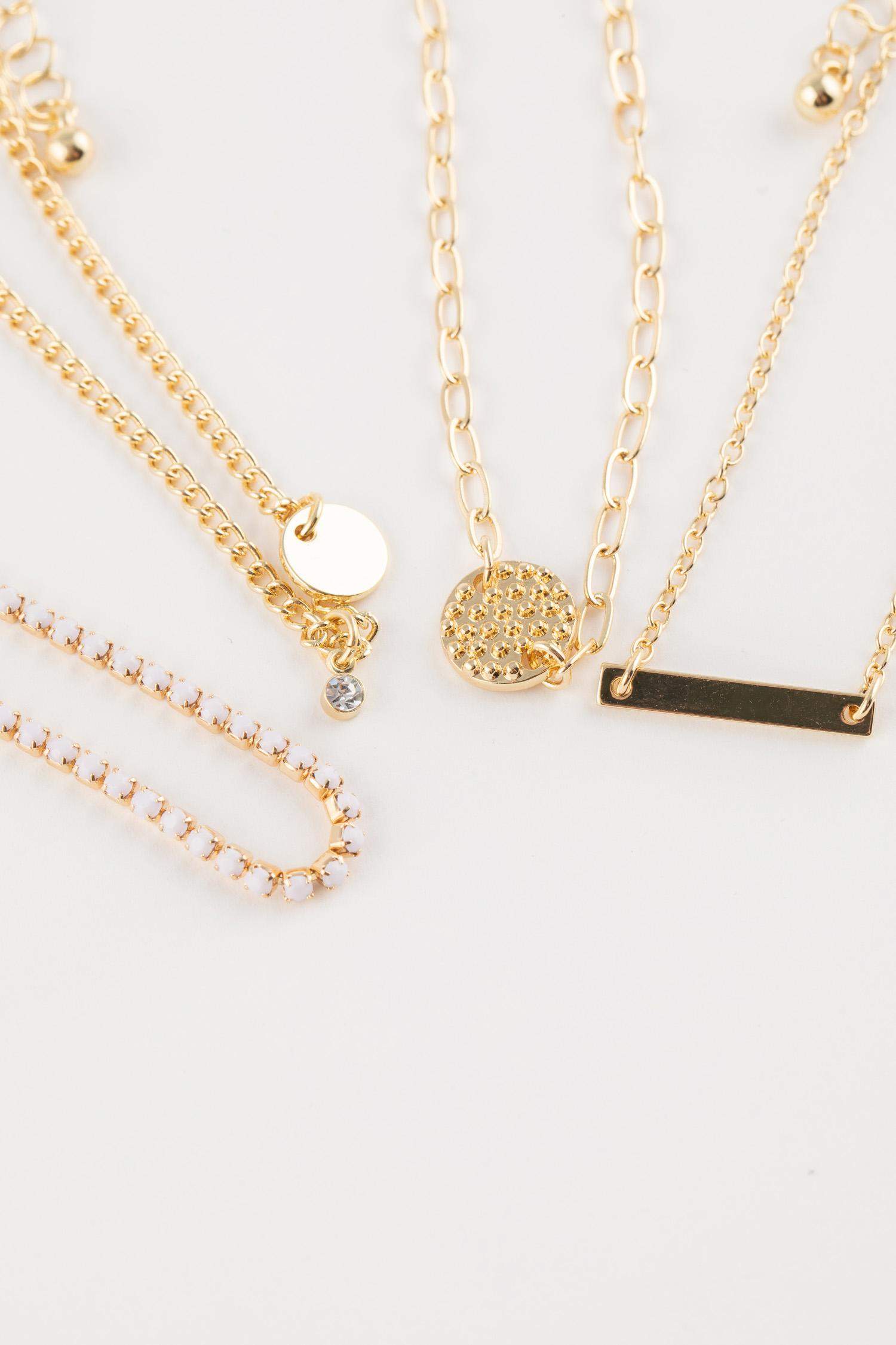 Золотой браслет для женщин, 4 шт