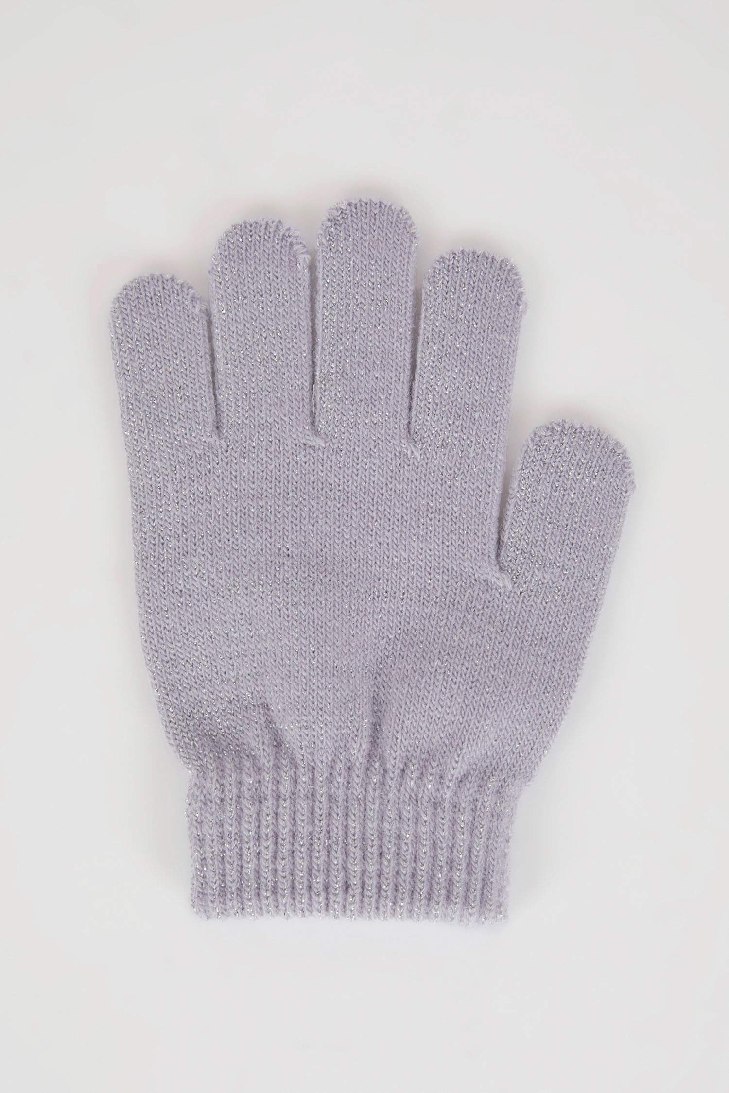 قفازات صوف للبنات - قطعتين