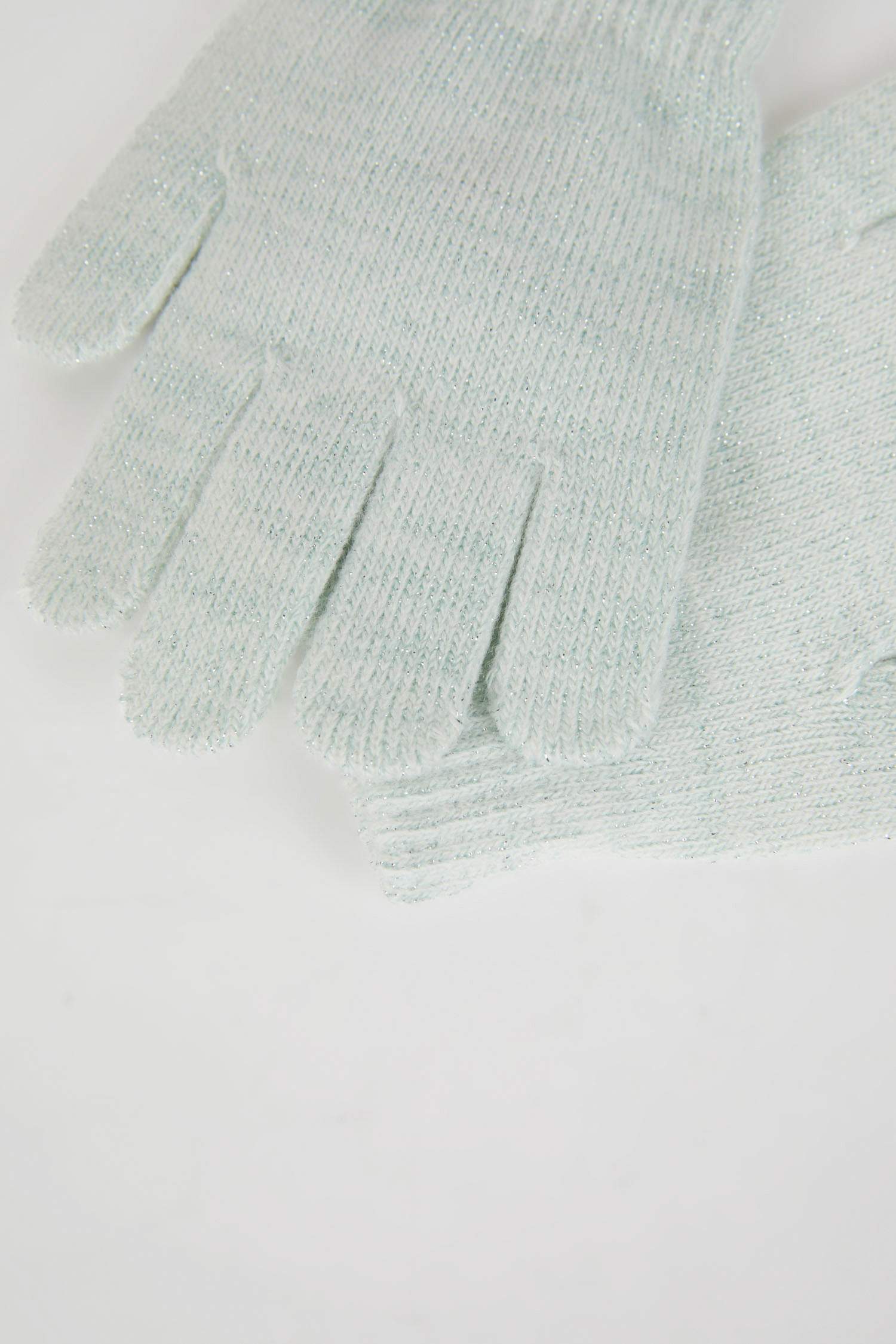 قفازات صوف للبنات - قطعتين