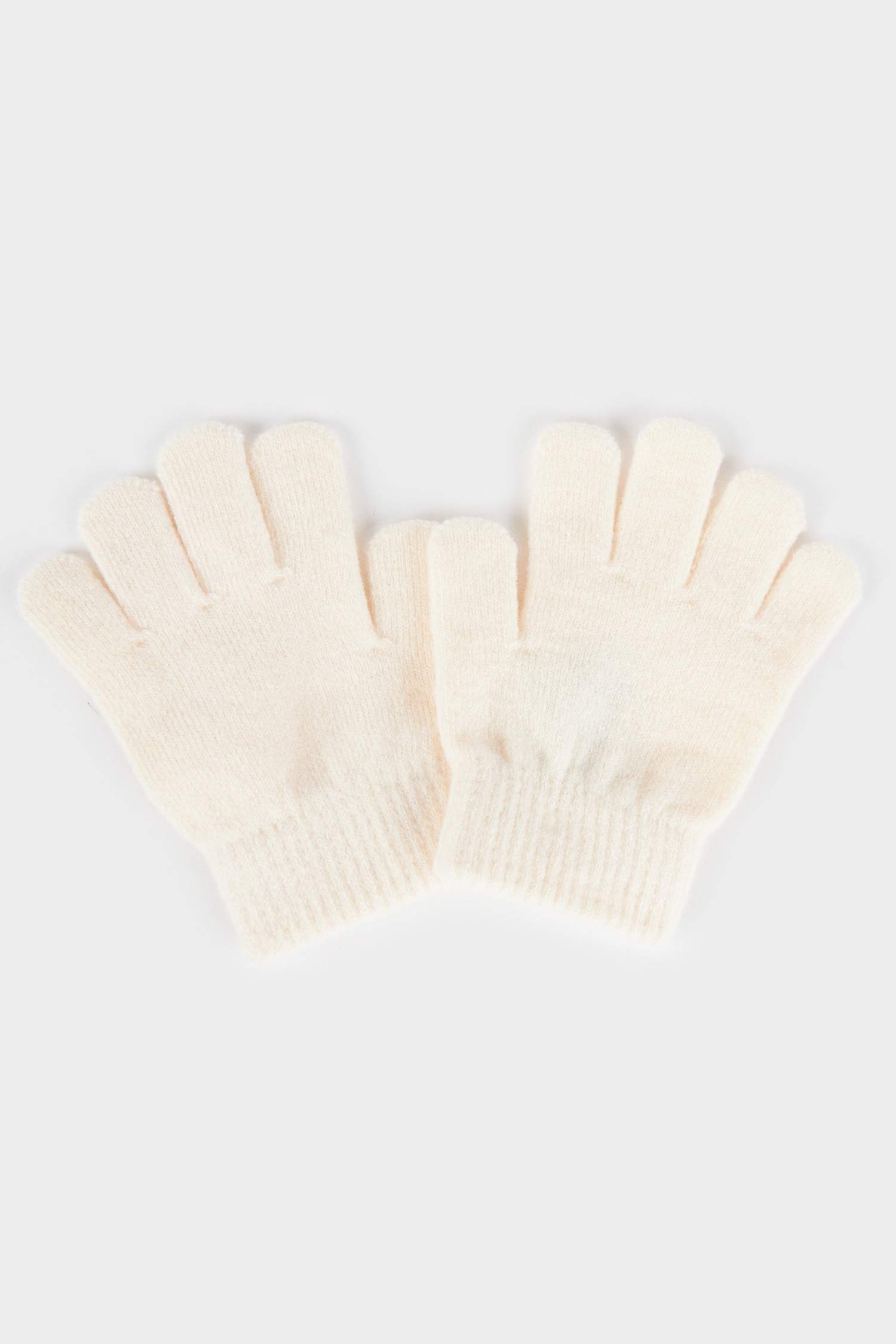 قفازات صوف للبنات - قطعتين