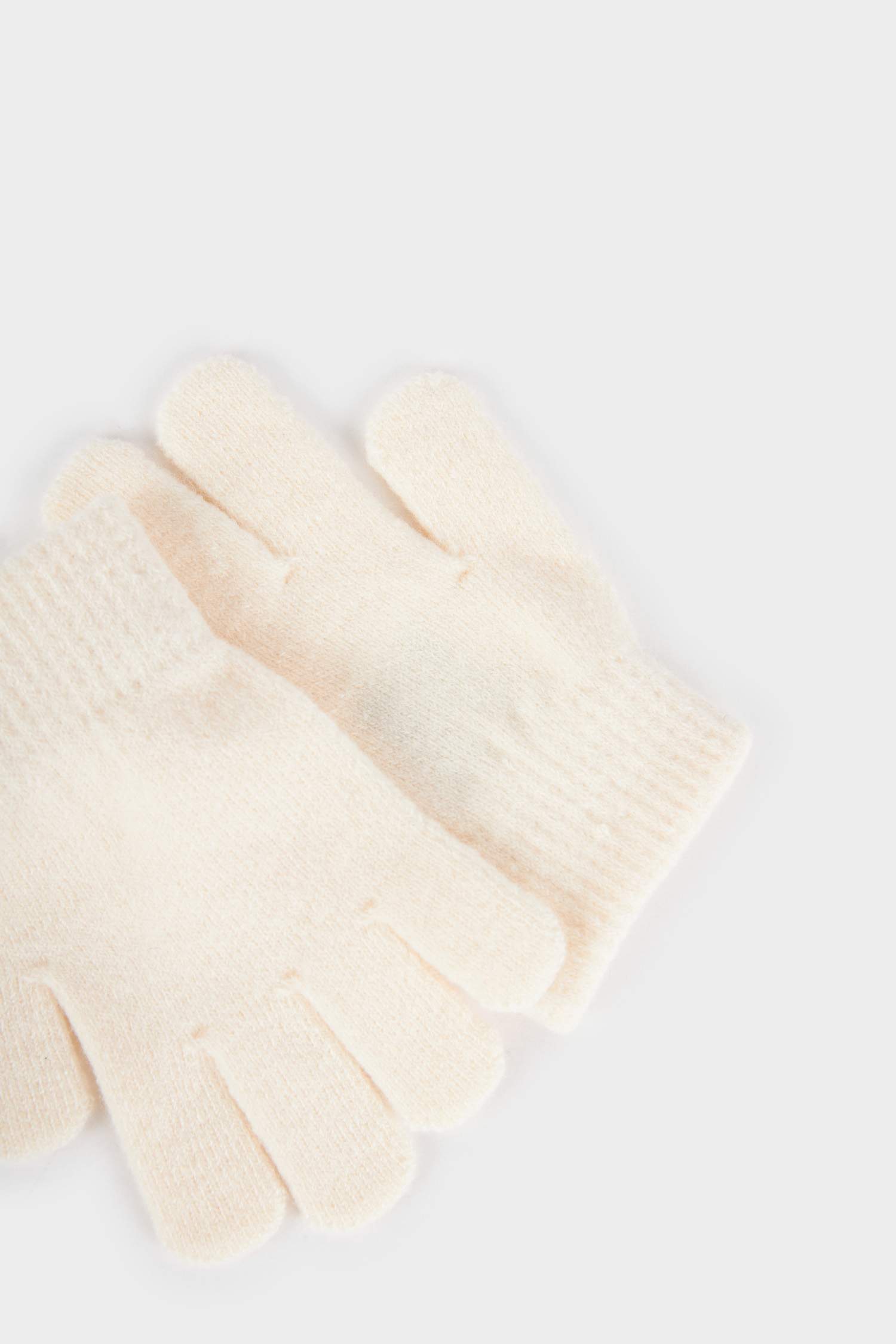 قفازات صوف للبنات - قطعتين