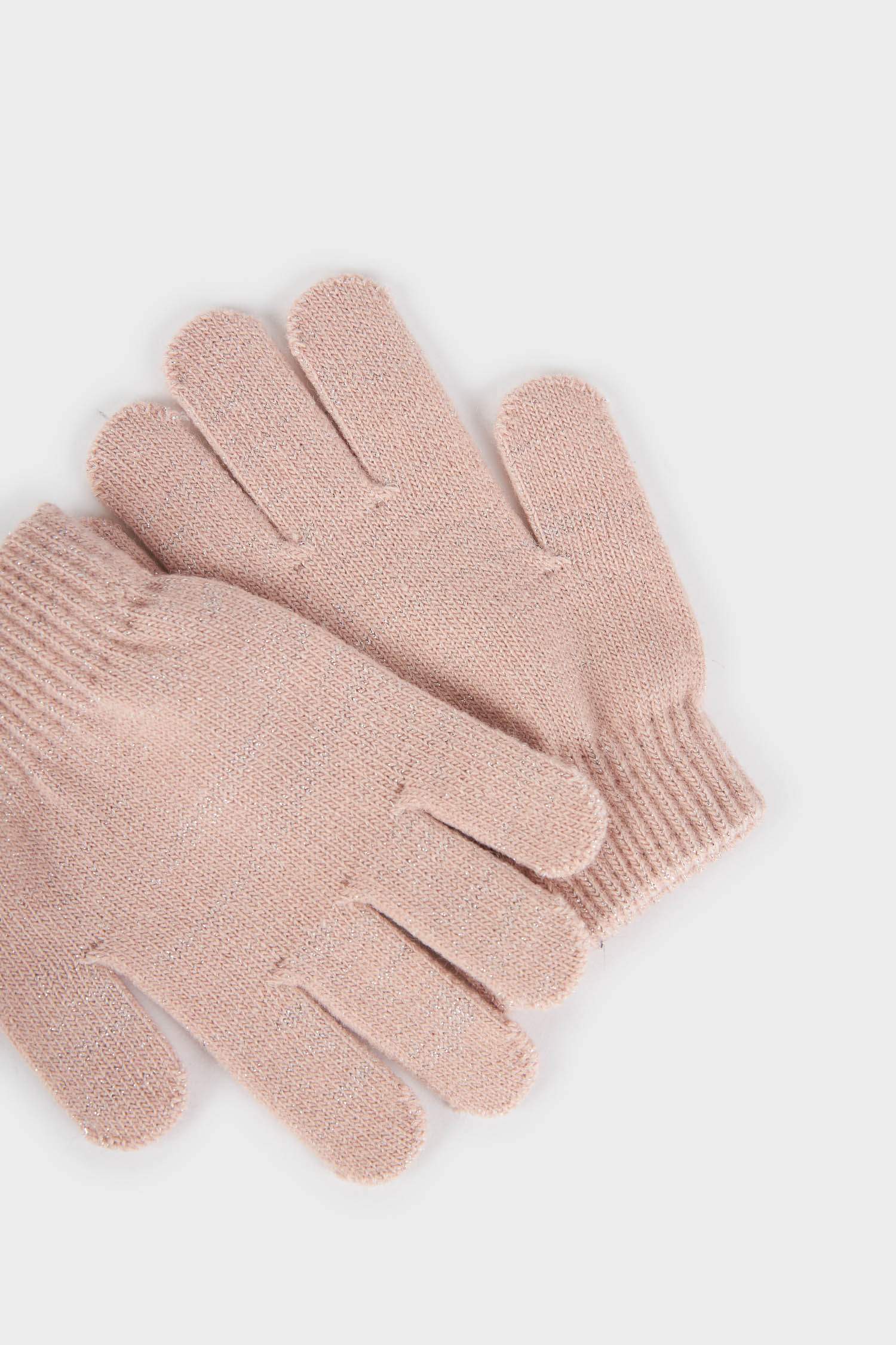 قفازات صوف للبنات - قطعتين
