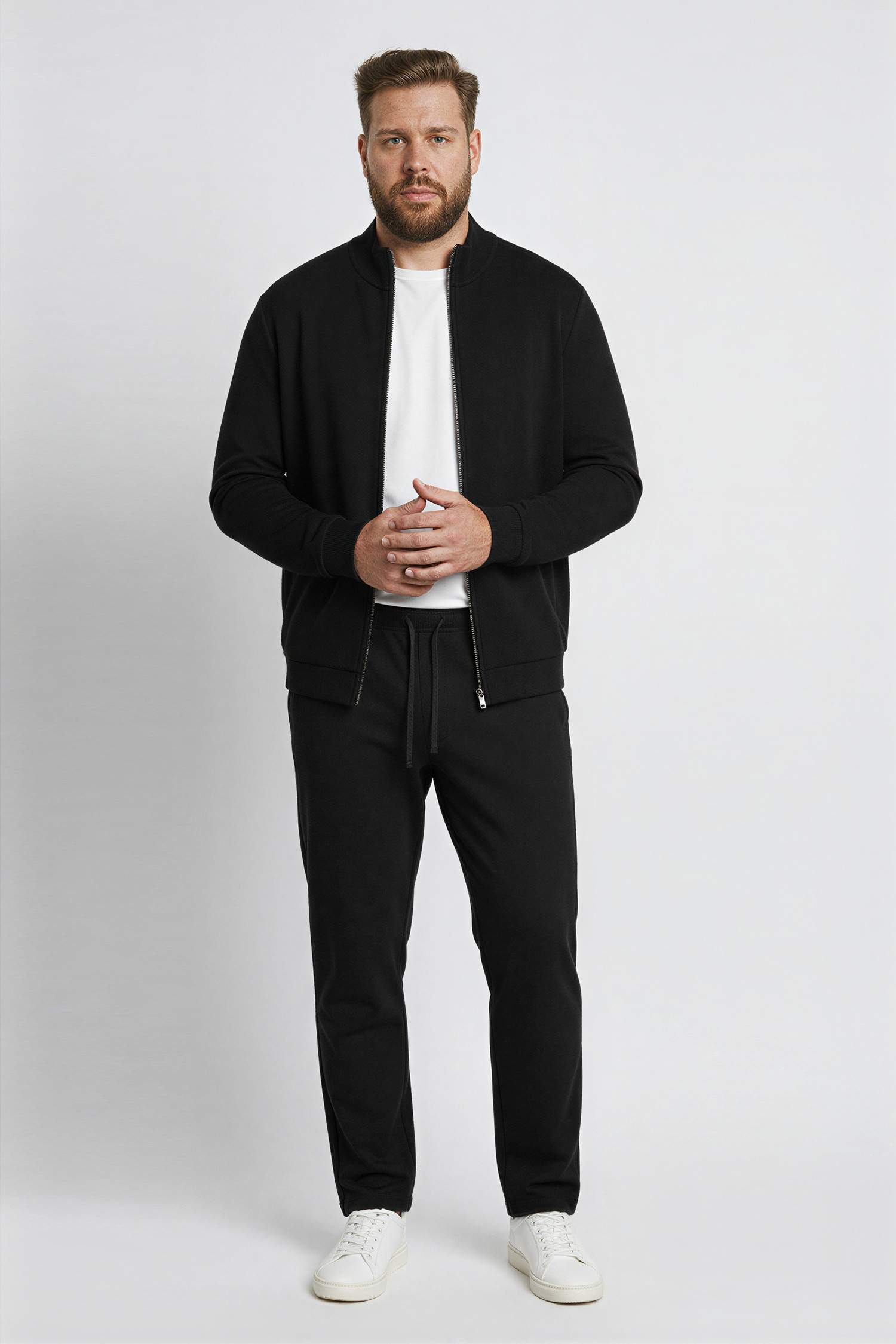 Standart Fit Dik Yaka Fermuarlı Triko Hırka