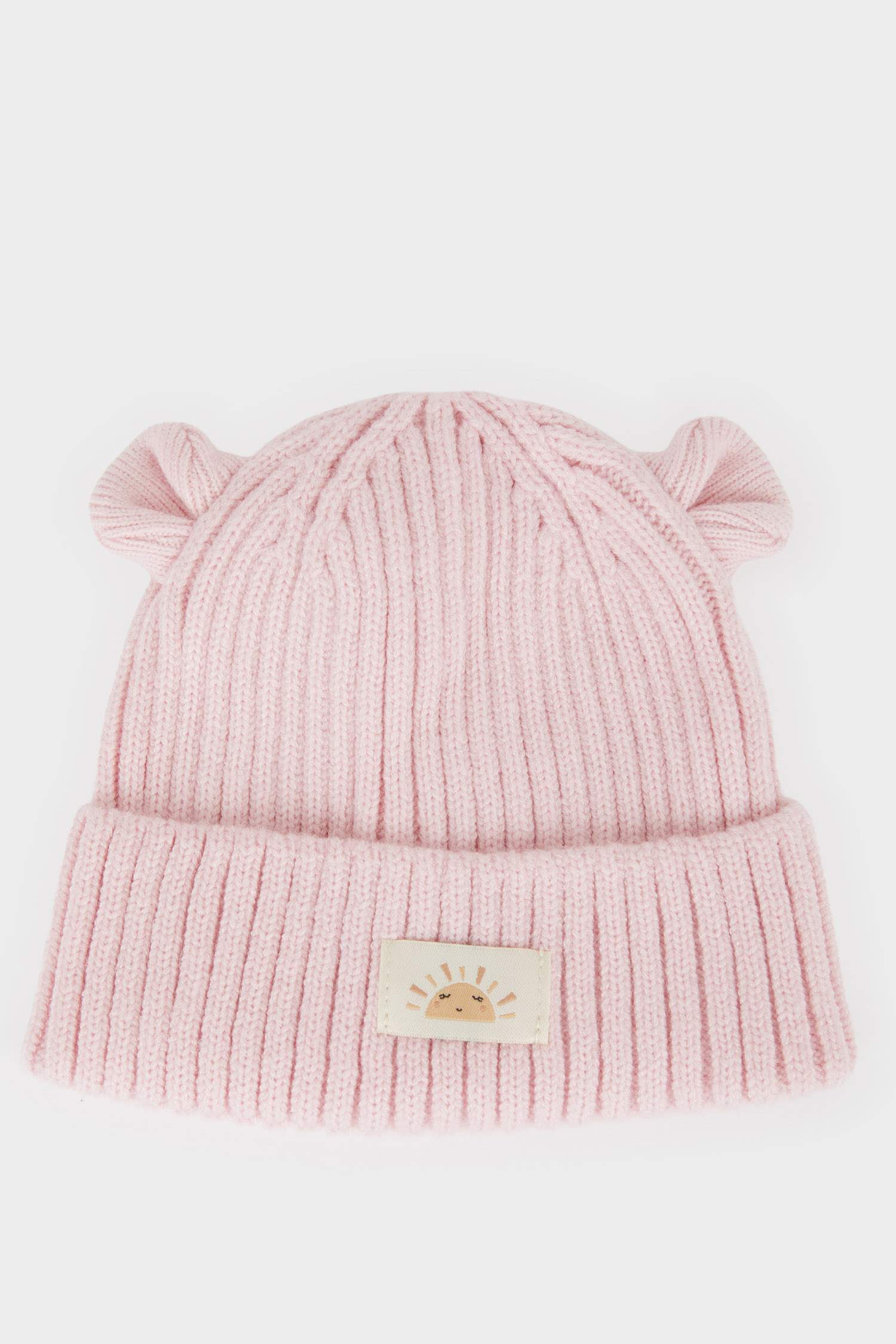 	Kız Bebek Dokuma Etiketli Kulaklı Triko Bere