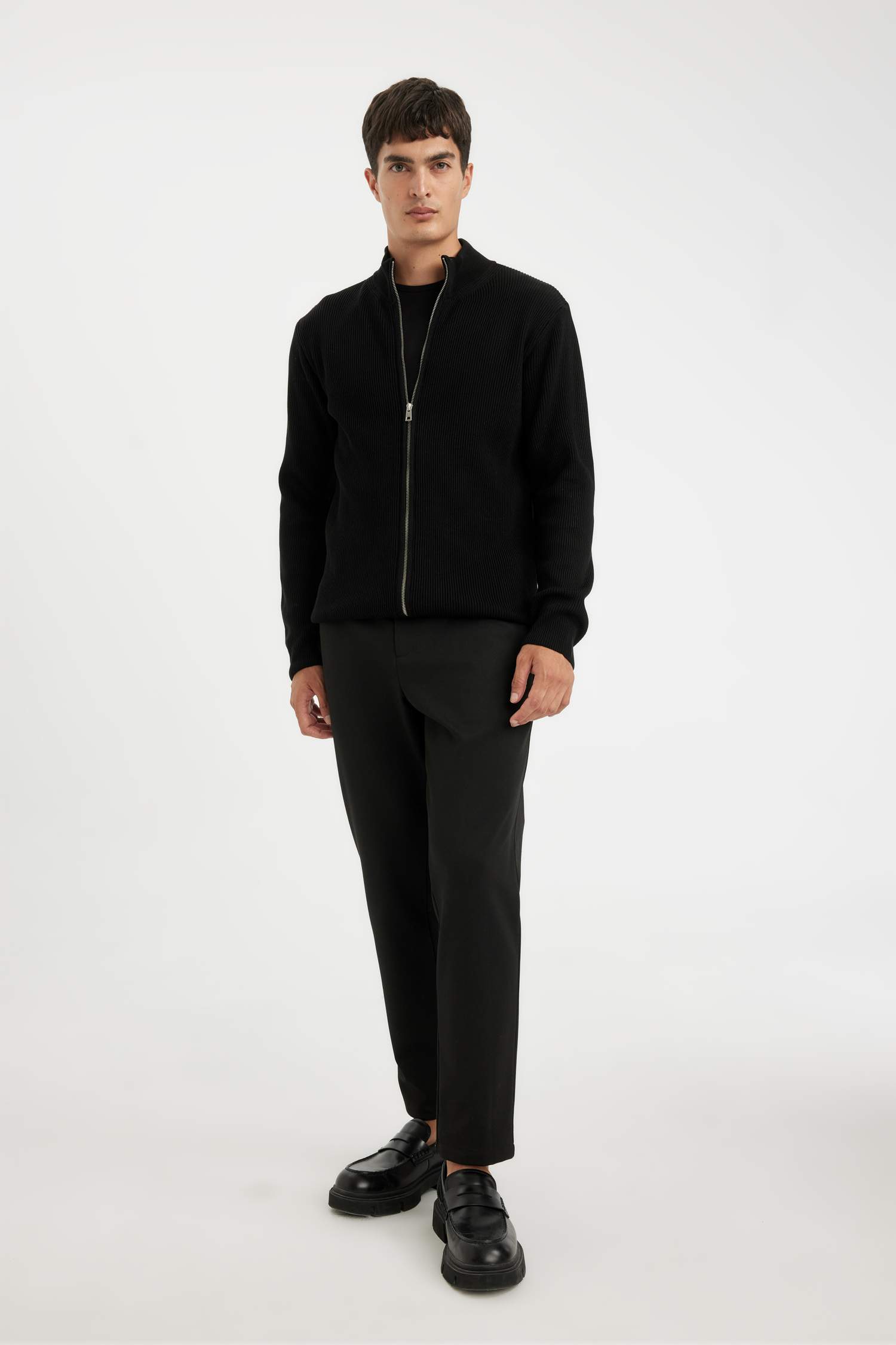 Standard Fit Turtleneck Knitwear Cardigan