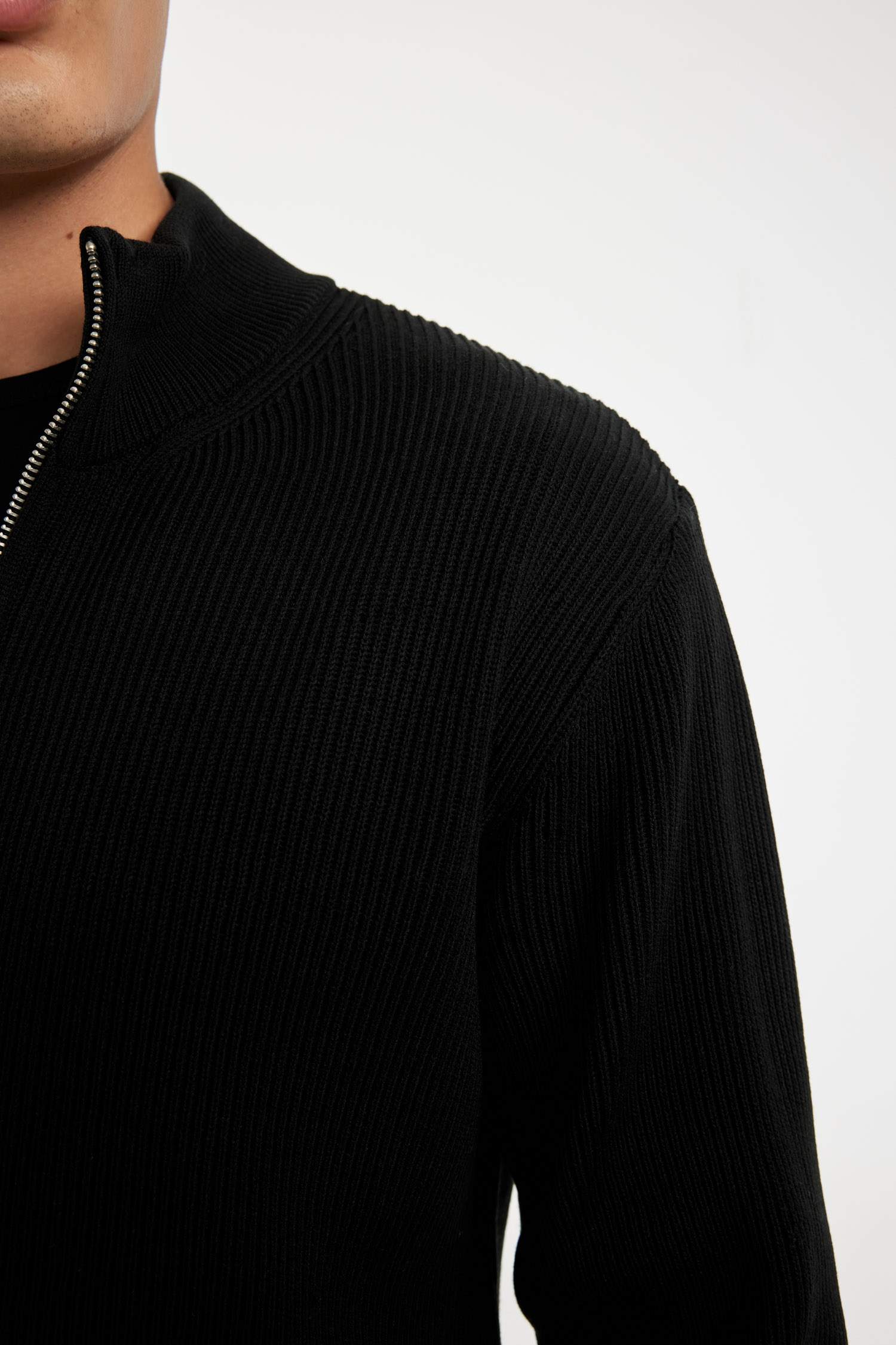 Standard Fit Turtleneck Knitwear Cardigan
