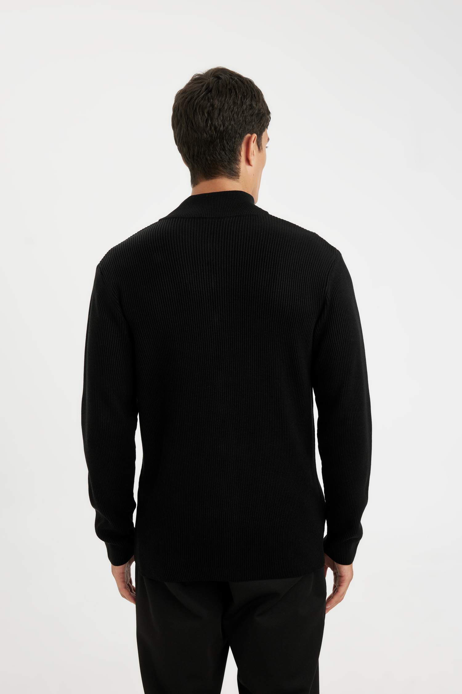 Standard Fit Turtleneck Knitwear Cardigan