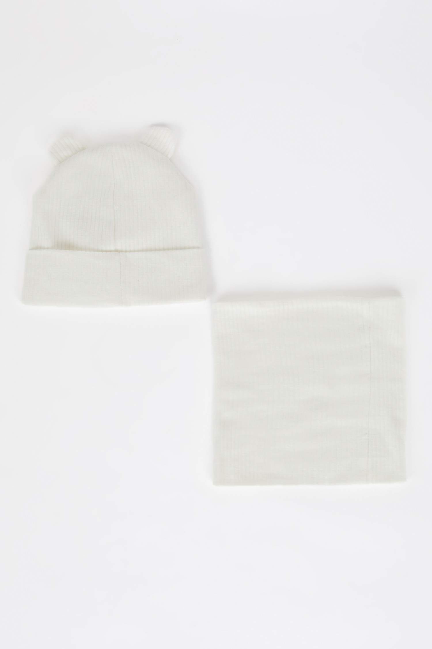 Kız Bebek 2'li Takım Fitilli Kaşkorse Bere Boyunluk