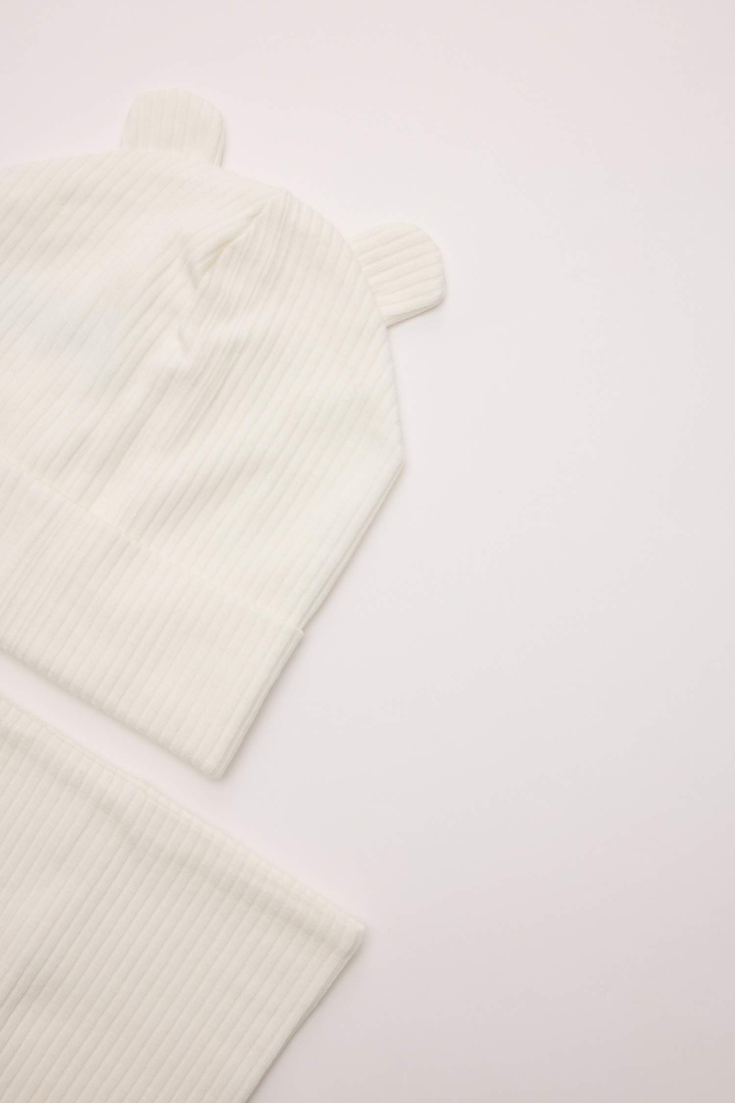 Kız Bebek 2'li Takım Fitilli Kaşkorse Bere Boyunluk