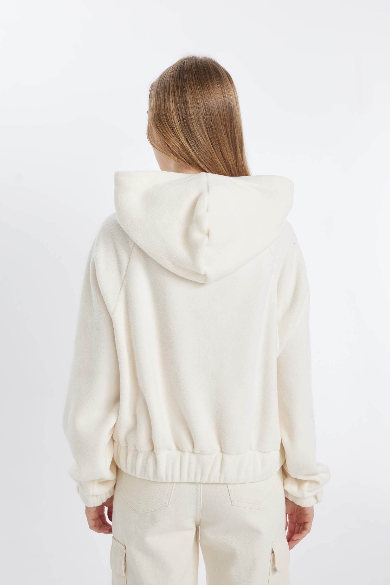 Coool Loose Fit Kapüşonlu Kanguru Cepli Polar Sweatshirt