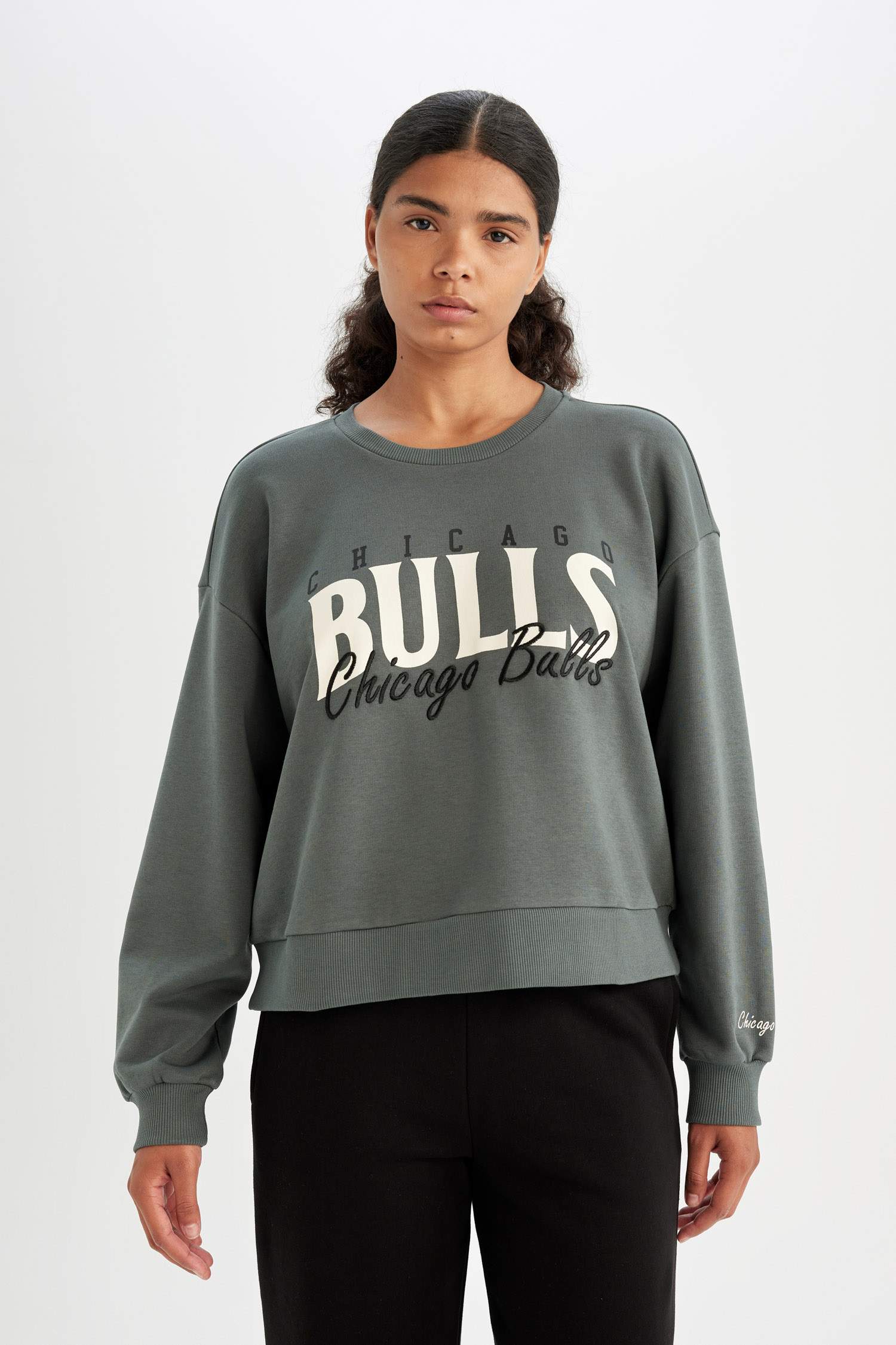 NBA Chicago Bulls дөңгелек жаға Свитер