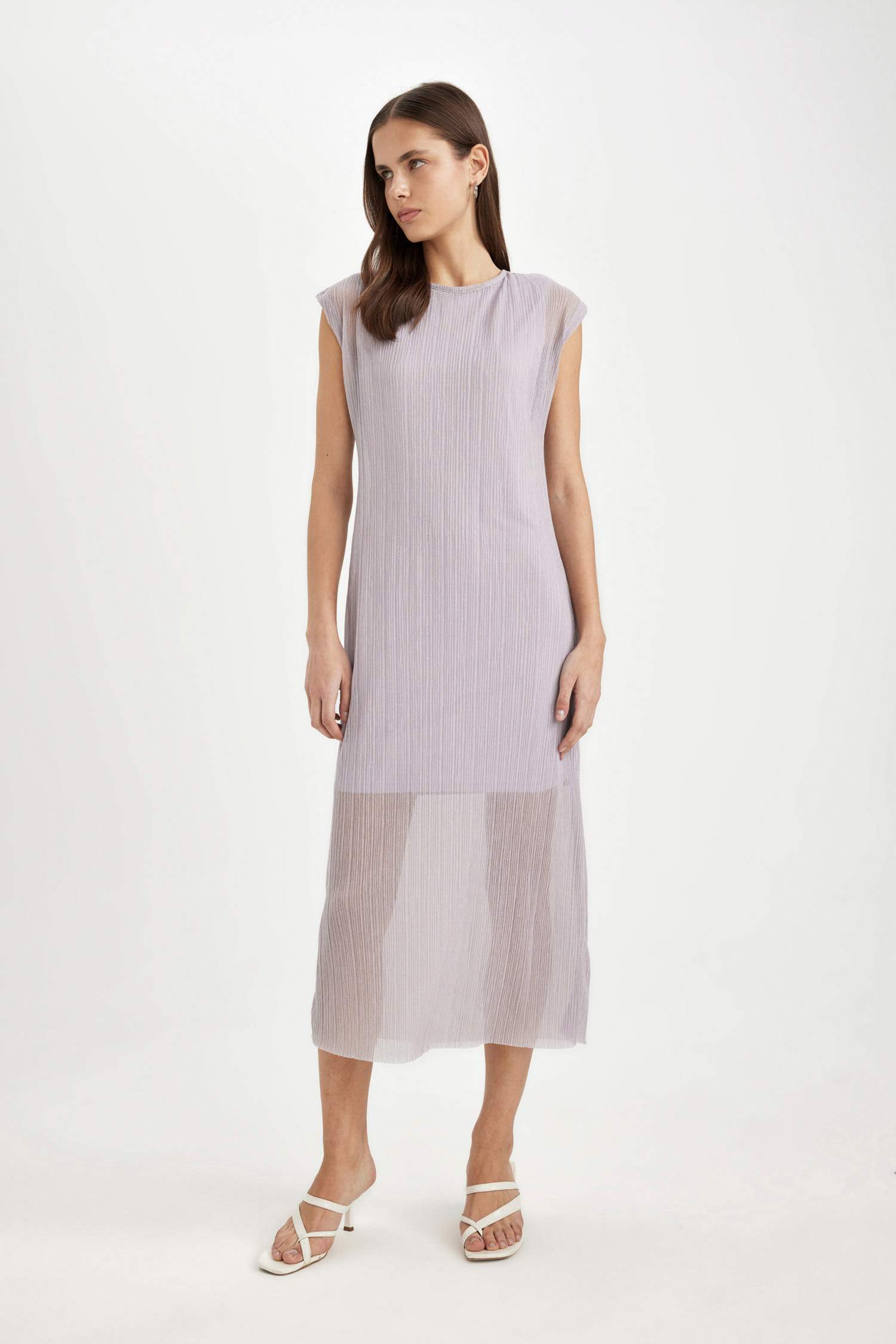 Bodycon Round Neck Short Sleeve Maxi Dress