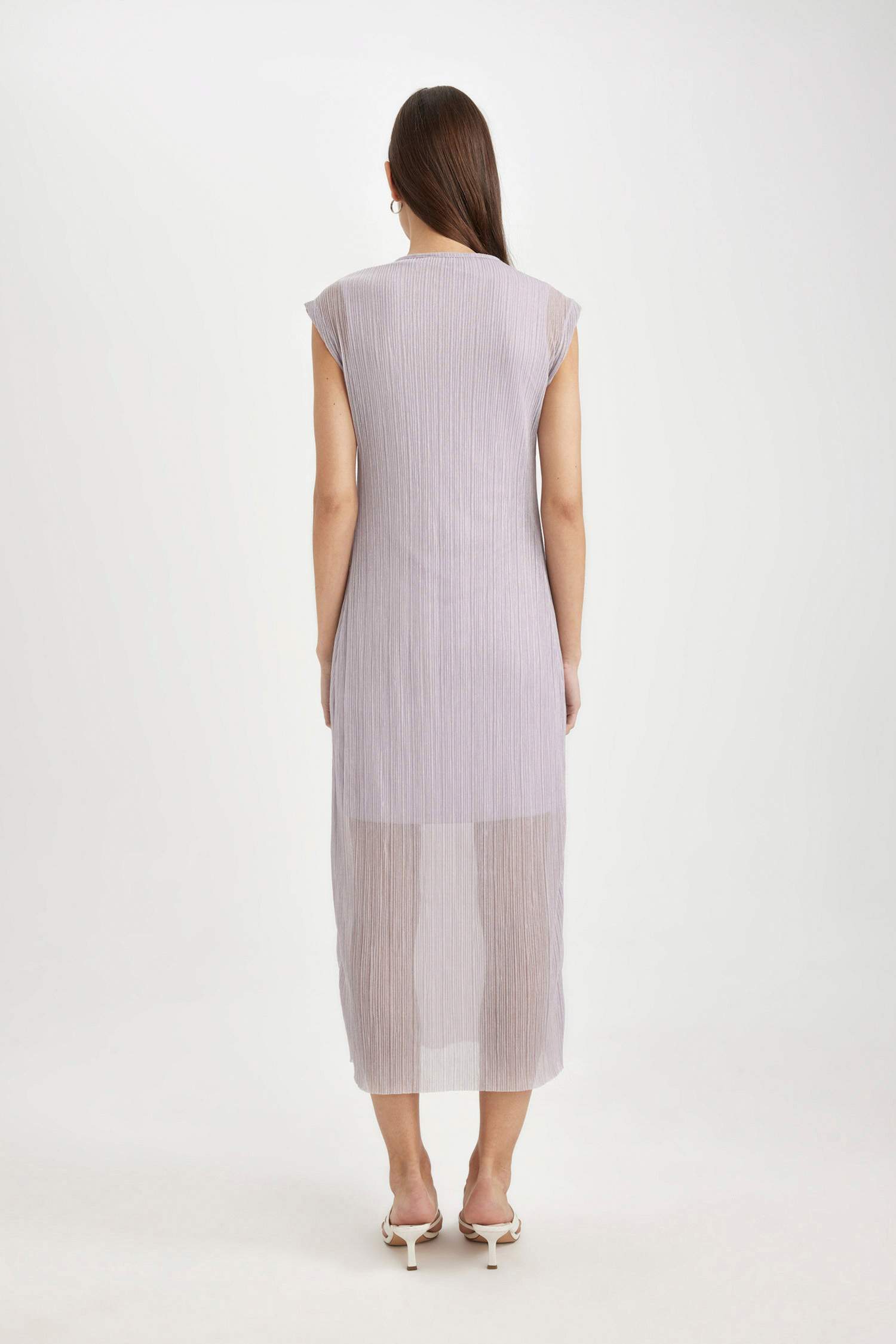 Bodycon Round Neck Short Sleeve Maxi Dress