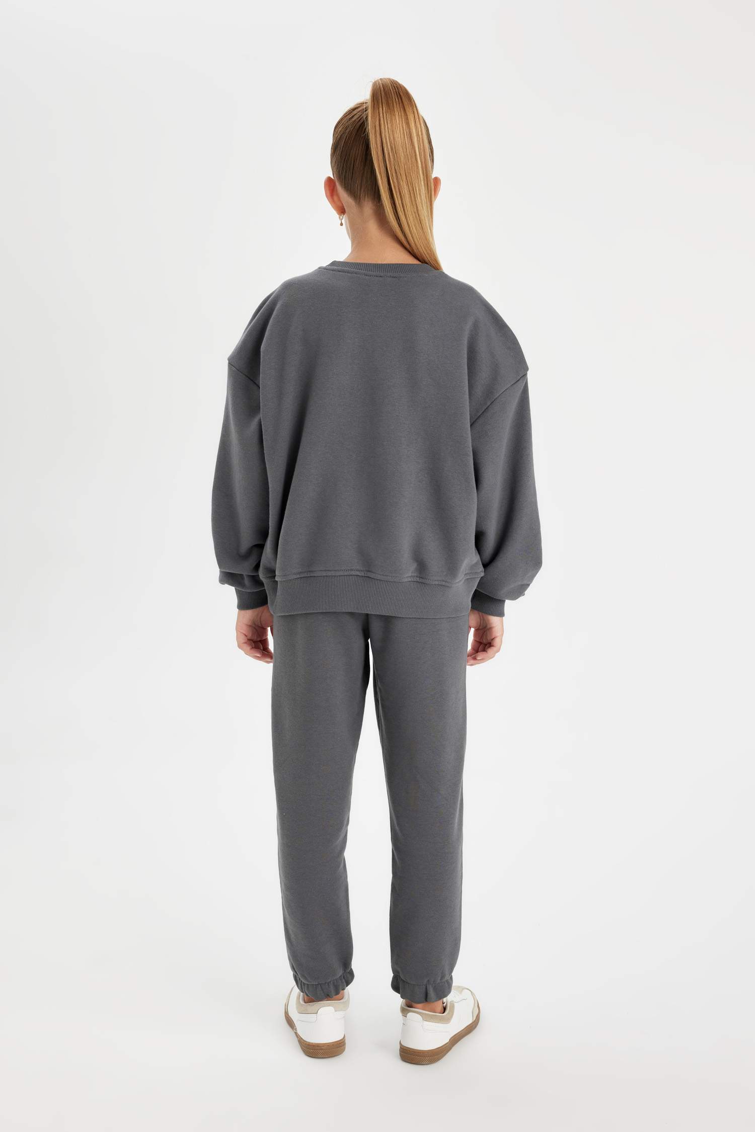 Ensemble de sweatshirt à col rond imprimé et jogging pour Fille