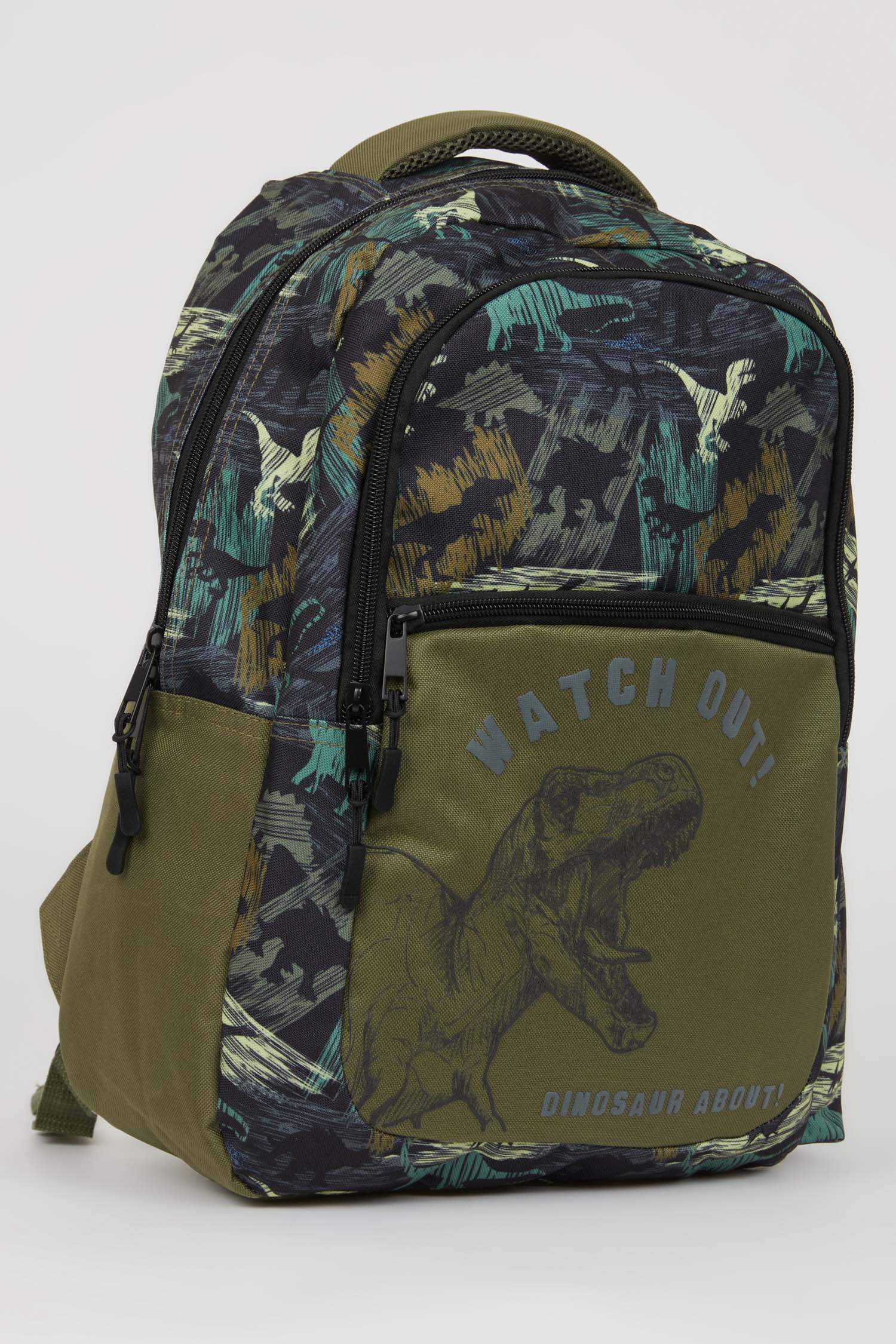 Erkek Çocuk Dinozor Desenli Kanvas Okul Çantası