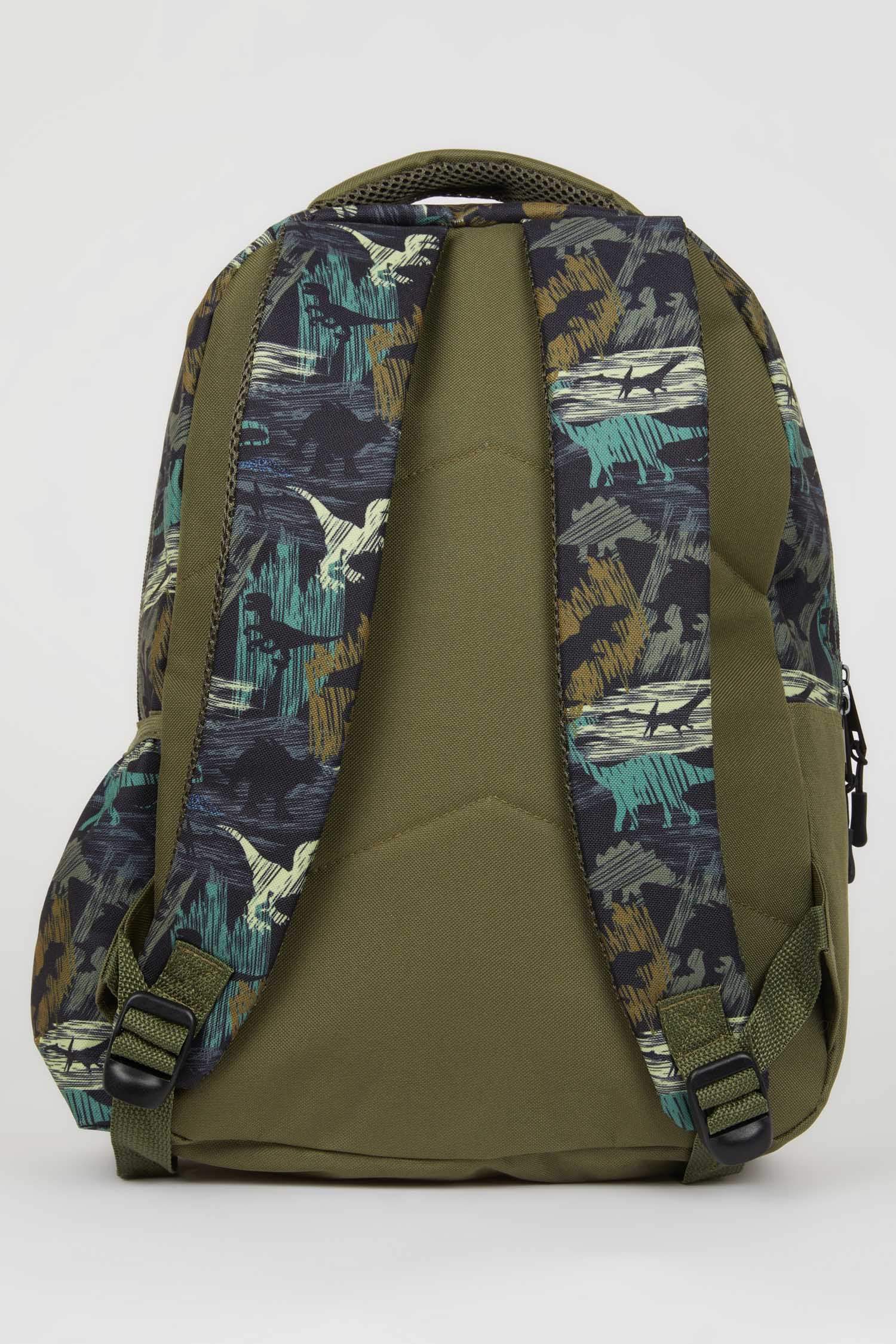 Erkek Çocuk Dinozor Desenli Kanvas Okul Çantası