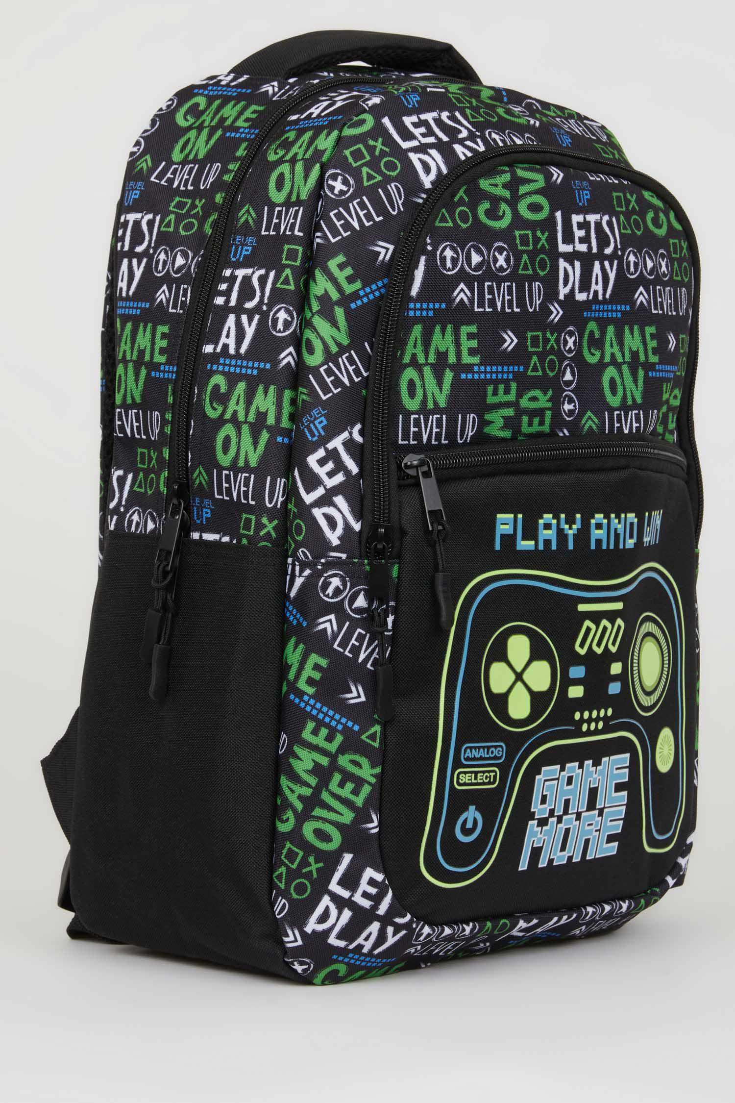 Erkek Çocuk Oyun Desenli Okul Çantası