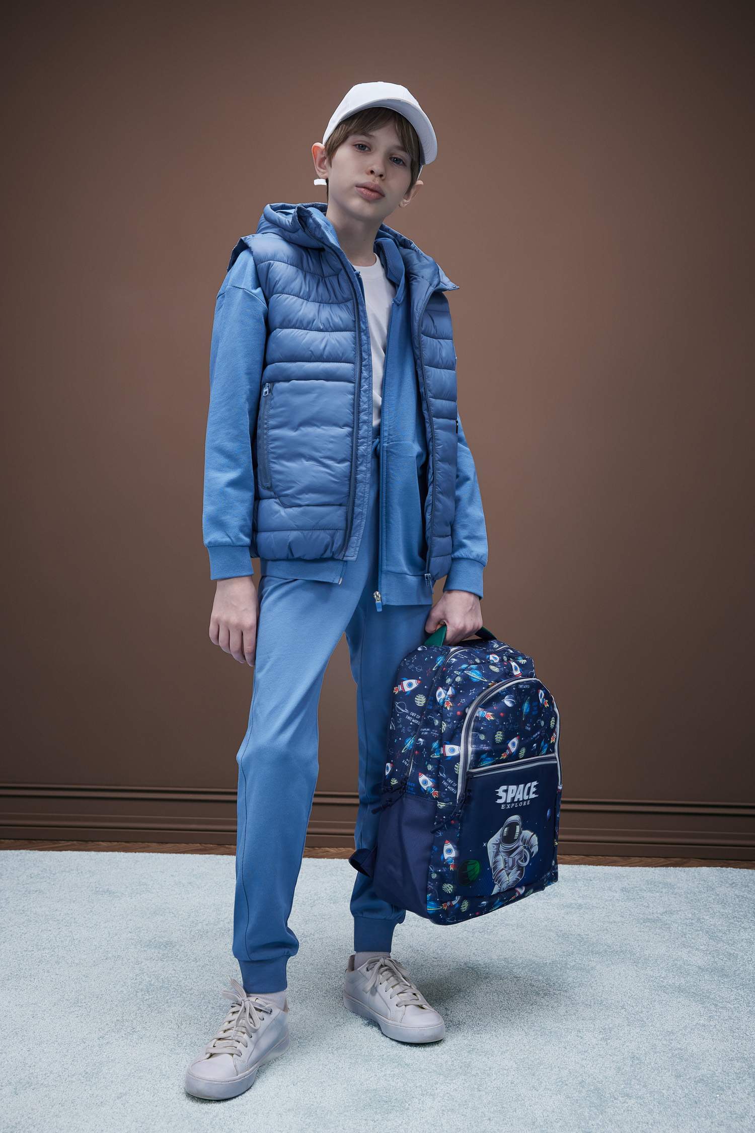 Erkek Çocuk Uzay Desenli Okul Çantası