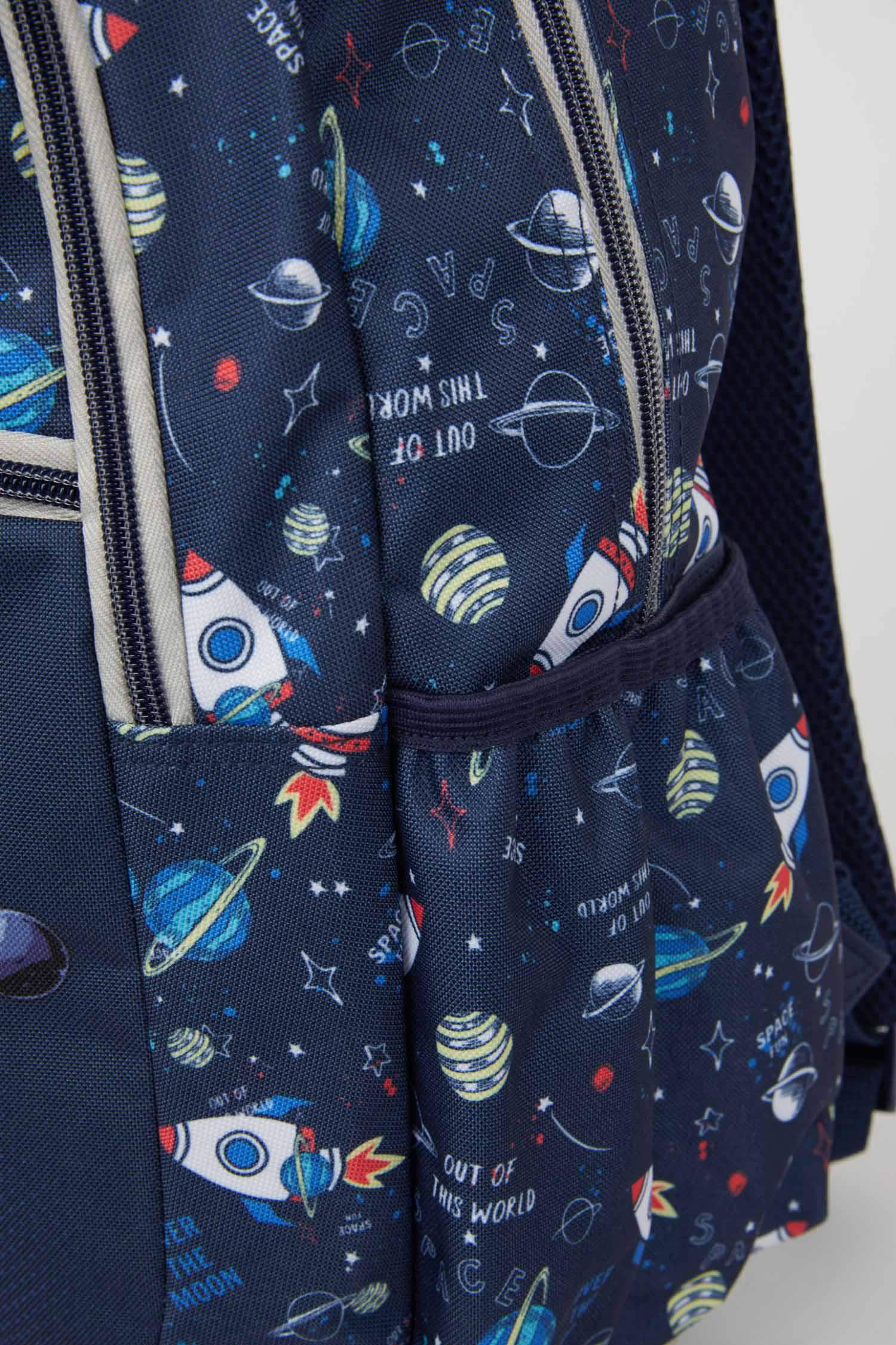 Erkek Çocuk Uzay Desenli Okul Çantası