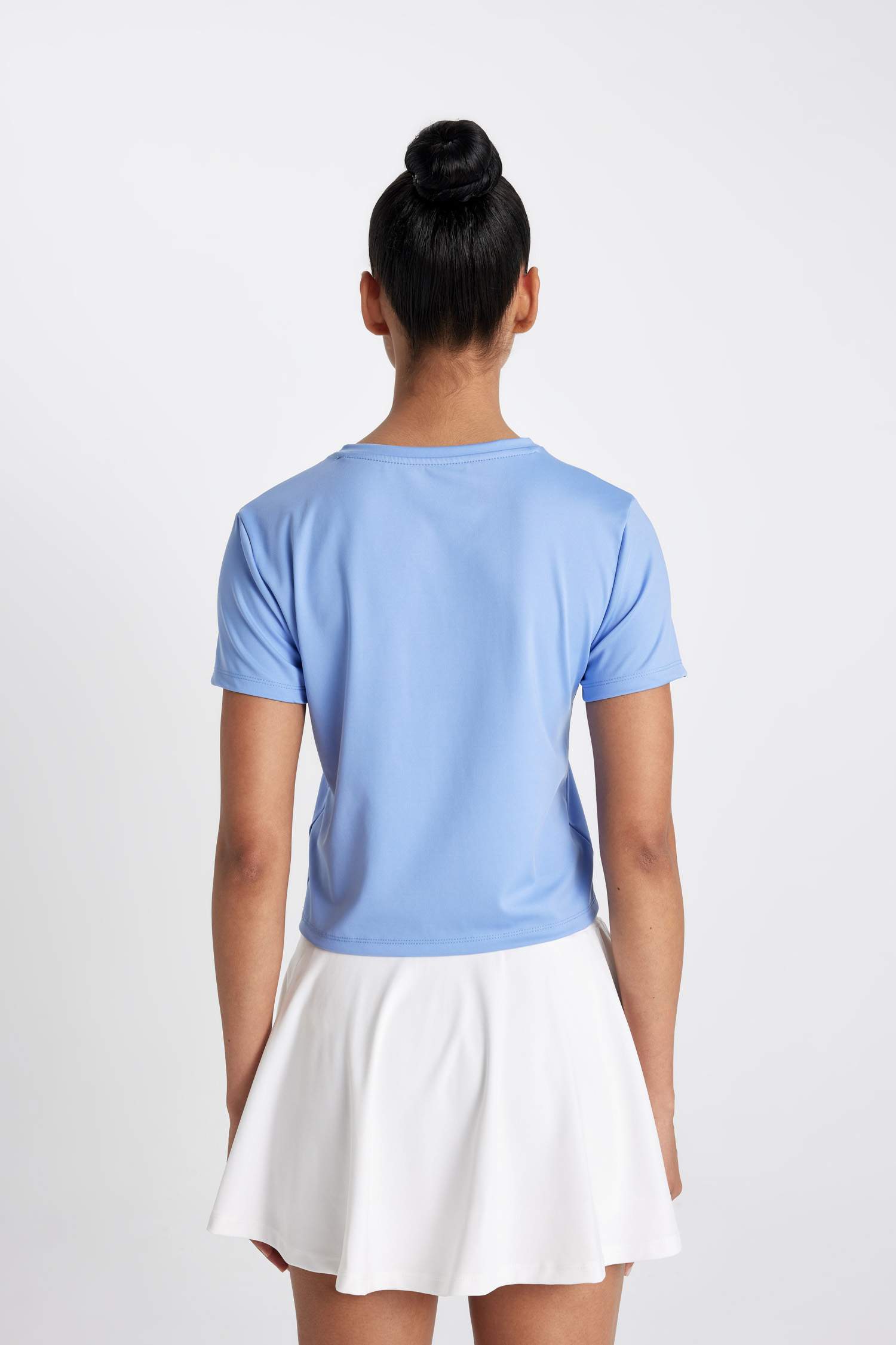 T-shirt de sport slim à col rond imprimé de DeFactoFit