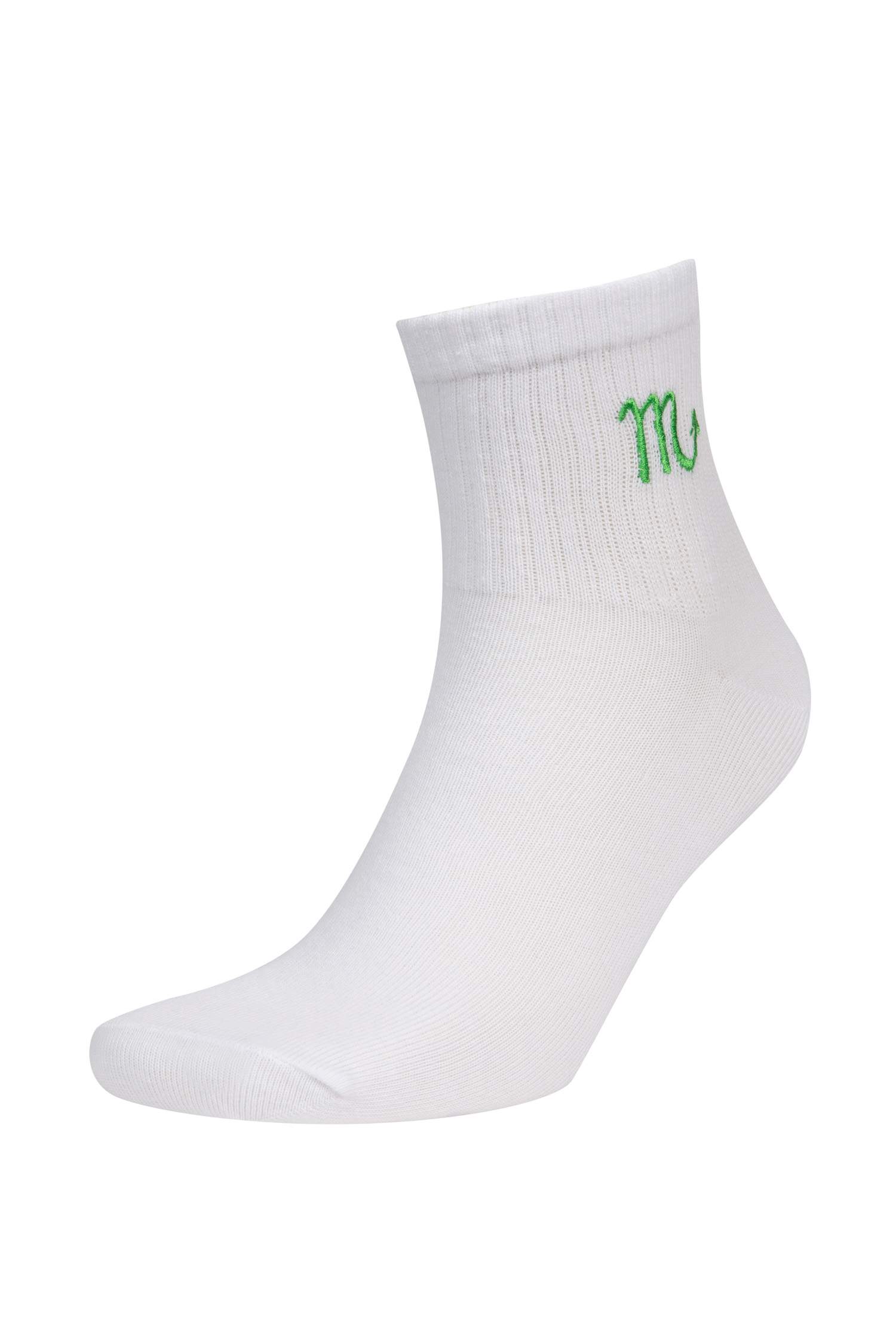 Unisex Pamuklu Akrep Burcu Simgeli Soket Çorap