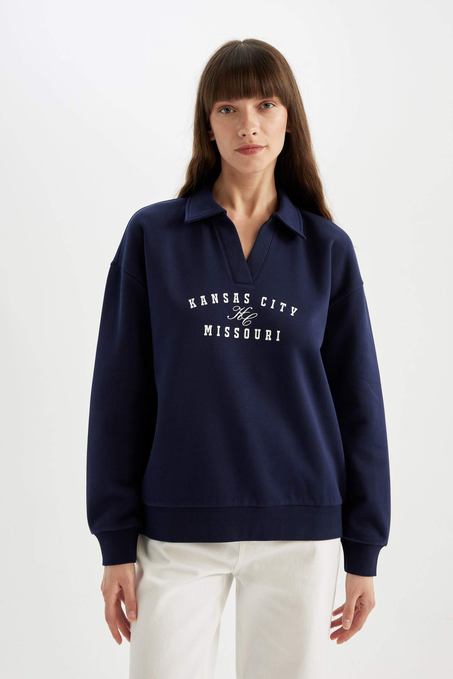 релакс пішімі қала поло жаға Свитер